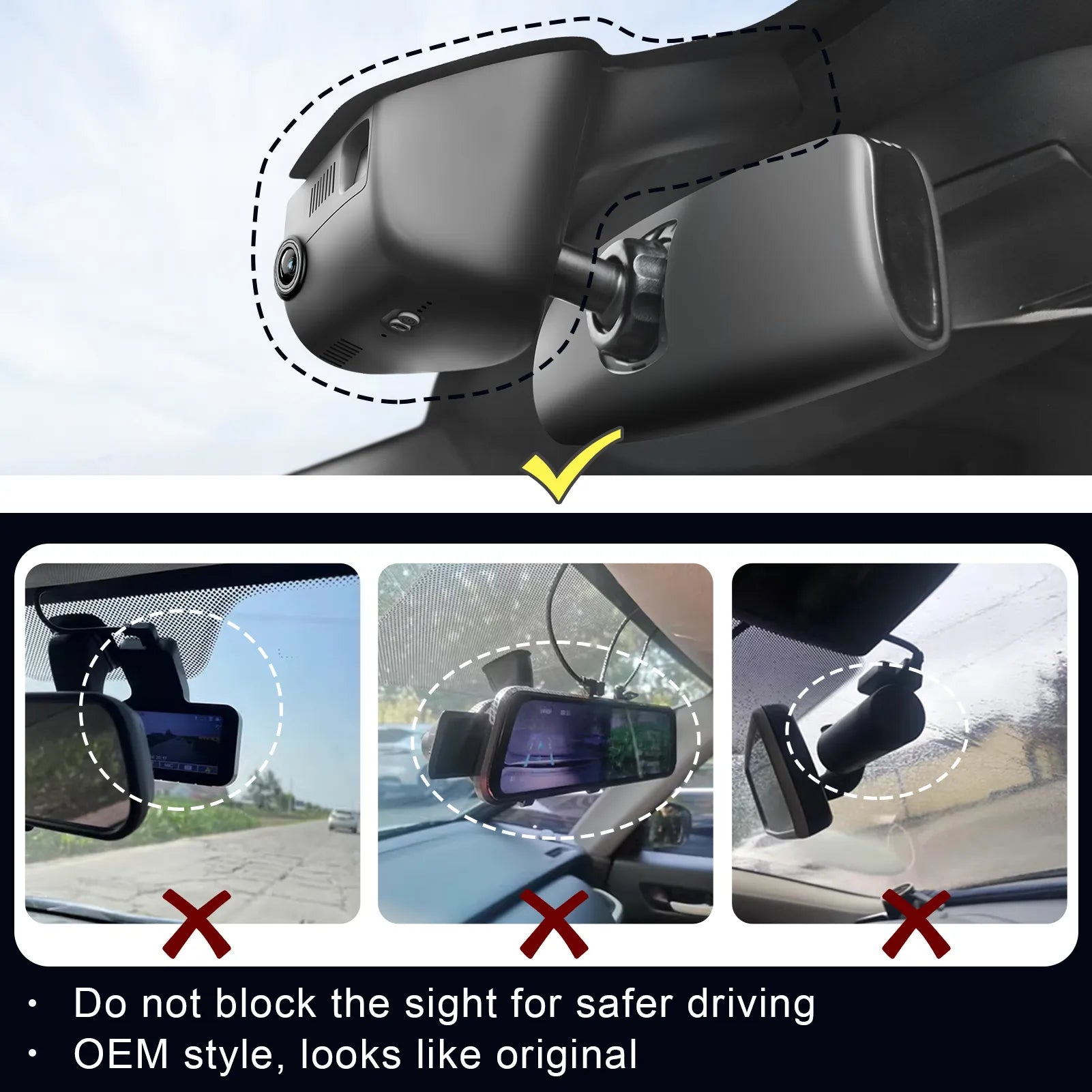 Mangoal Front 4K & Rear 2K HDR Dash Cam, Dual STARVIS 2 for Dodge Durango 2016-2026 (Model A)