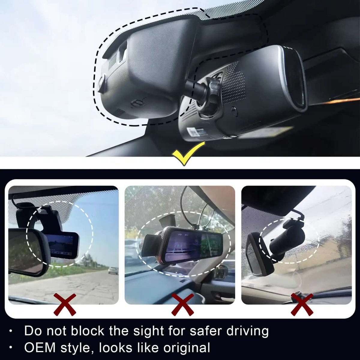 Dodge Challenger right OEM style dash cam
