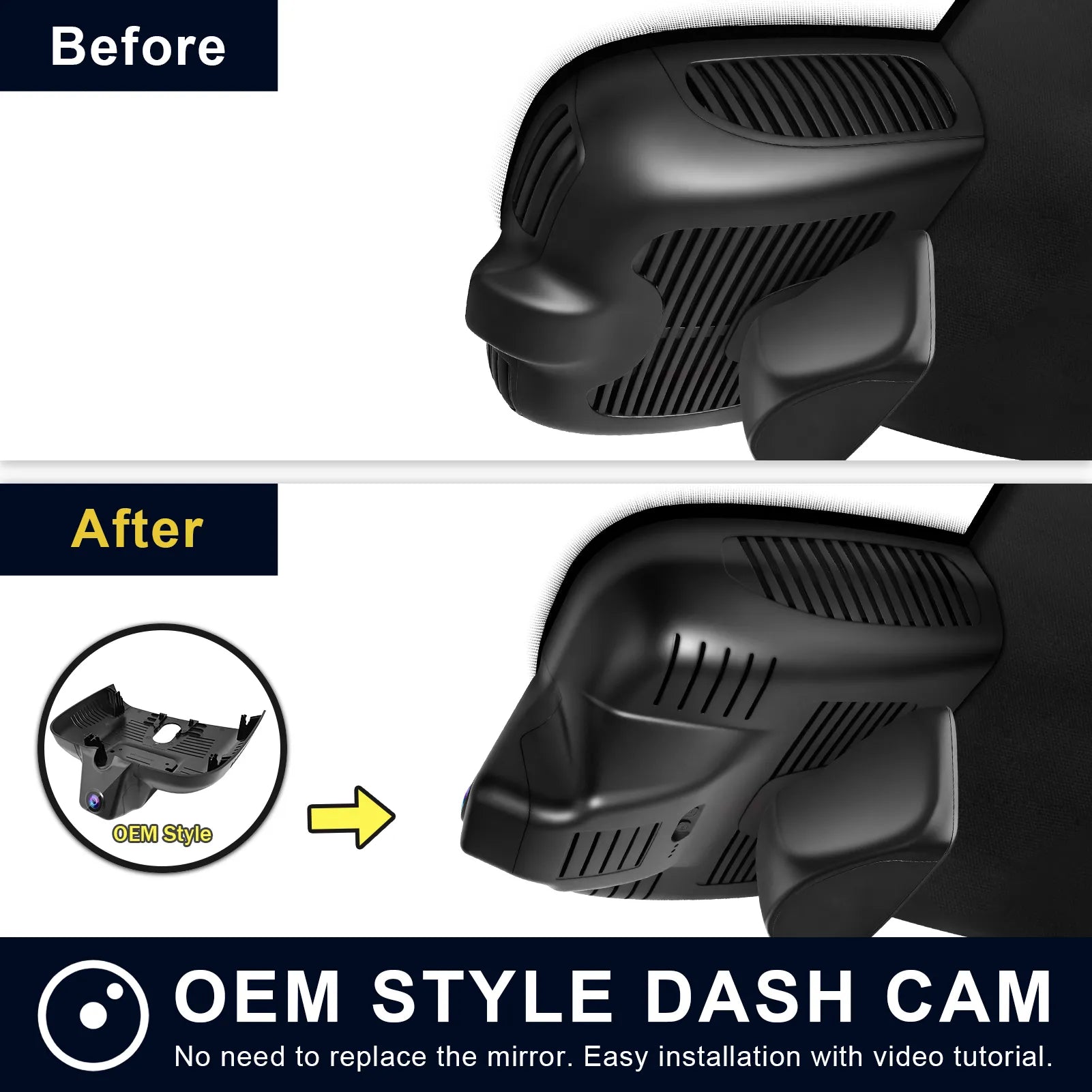 Mangoal Dash Cam for Mercedes-Benz GLB X247 Facelift 2024-2026(Model D)