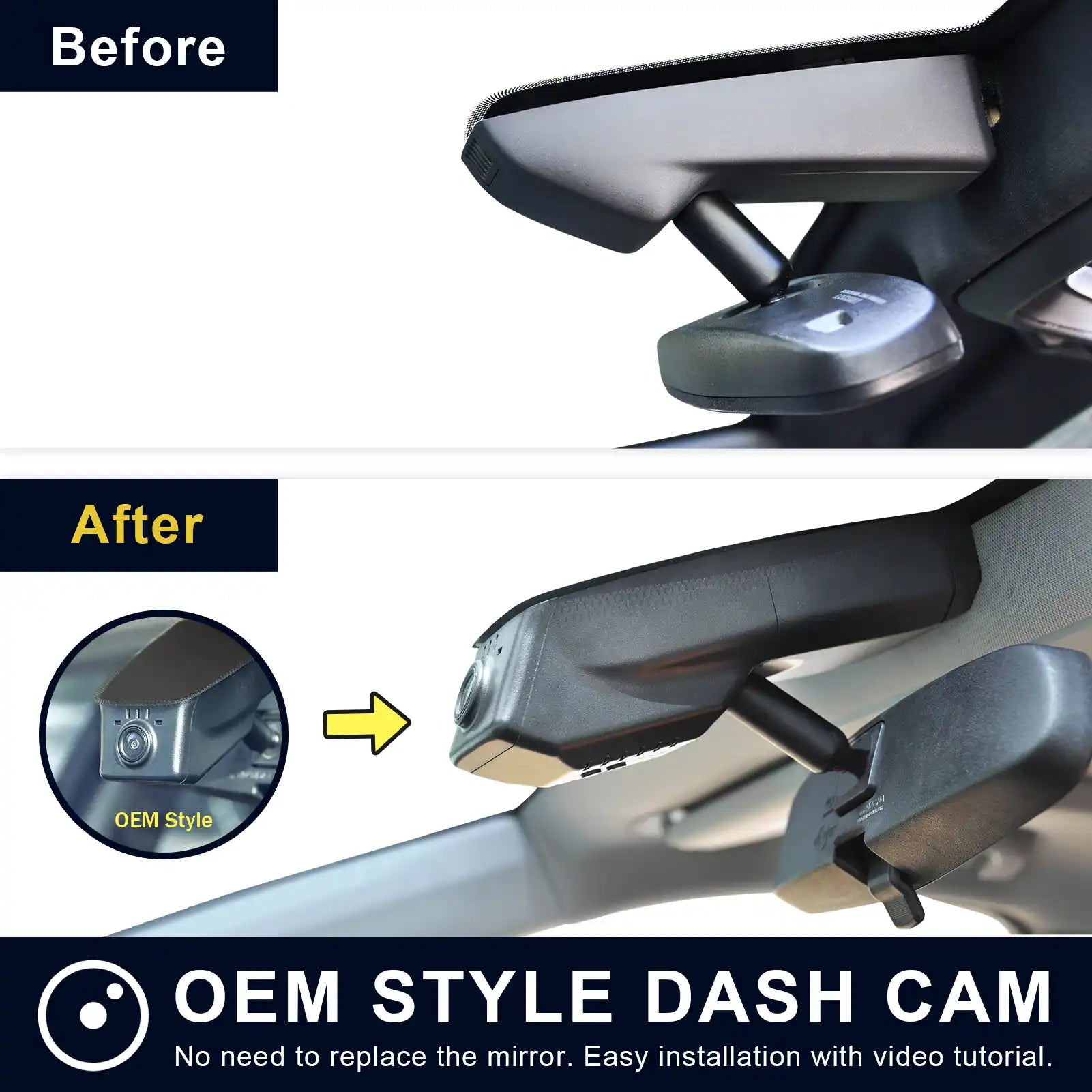 Mangoal Front 4K HDR Dash Cam STARVIS 2 for Chevy 5th Gen Blazer 2019-2025 (Model B)