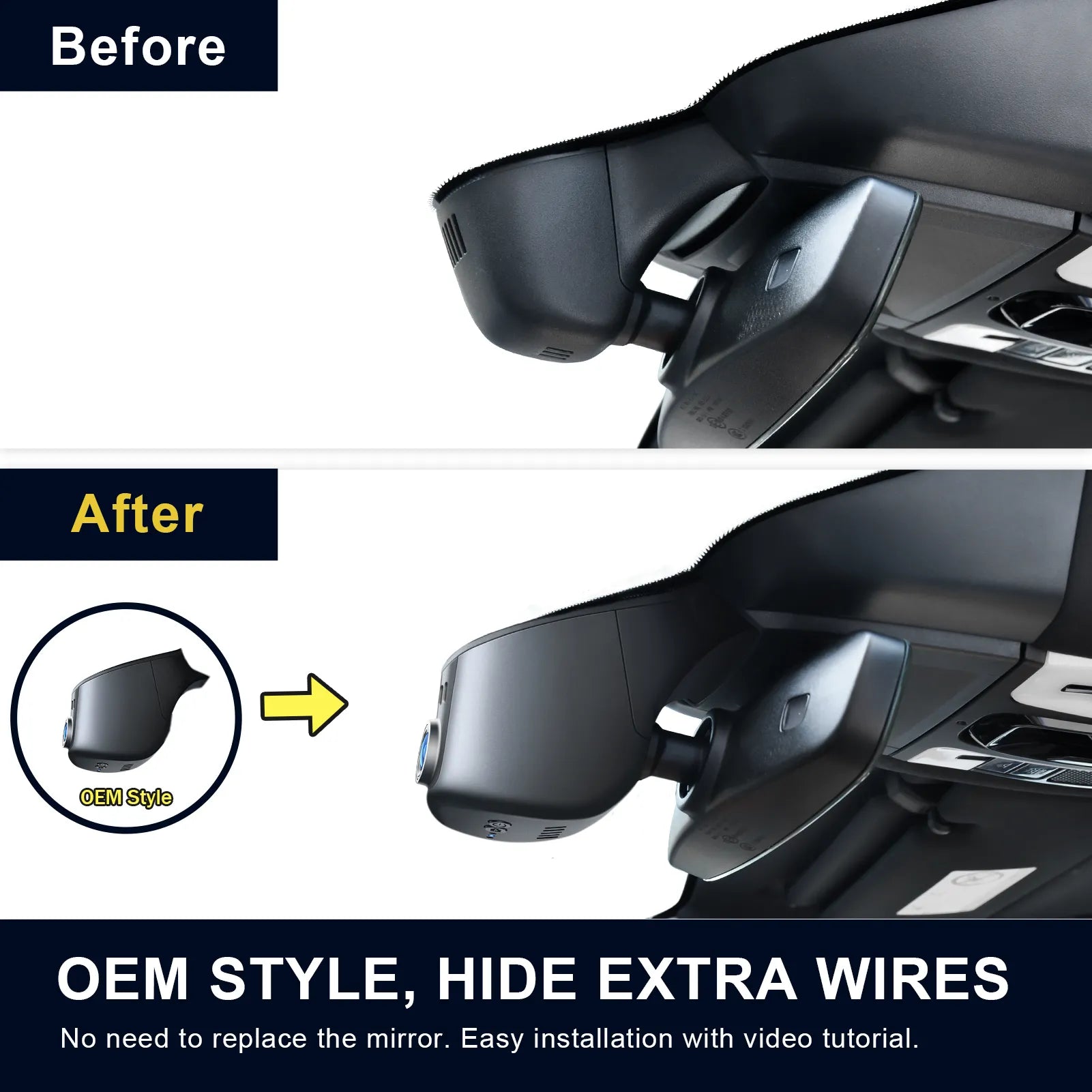 Mangoal Front 4K & Rear 2K HDR Dash Cam, Dual STARVIS 2 for Porsche Cayenne, Macan Electric, 911,  Panamera, Taycan(Model A)