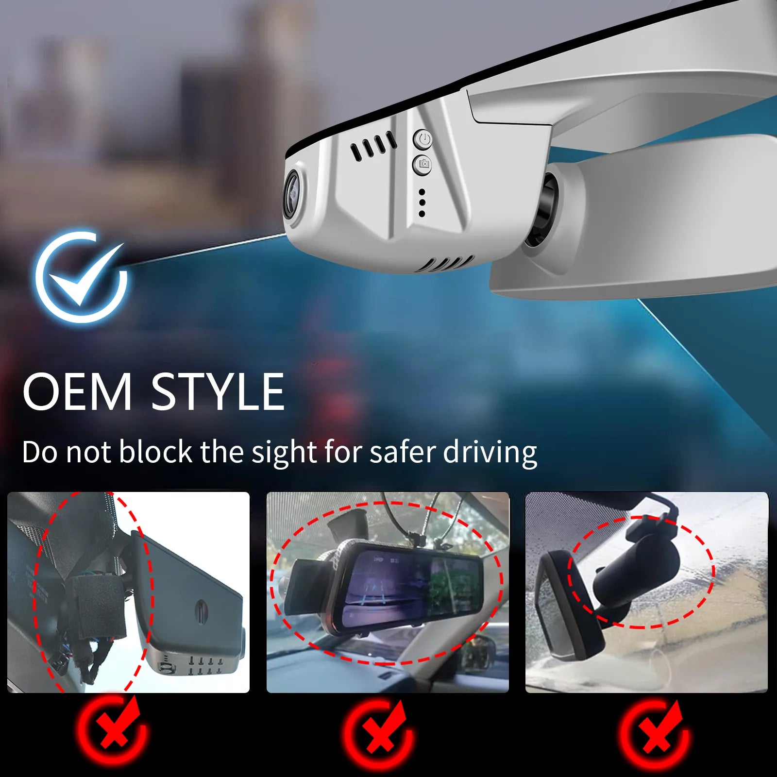 Mangoal Front 4K & Rear 2K HDR Dash Cam, Dual STARVIS 2, for Volkswagen Transporter Multivan California Caravelle T6 T6.1 (Model B Gray)