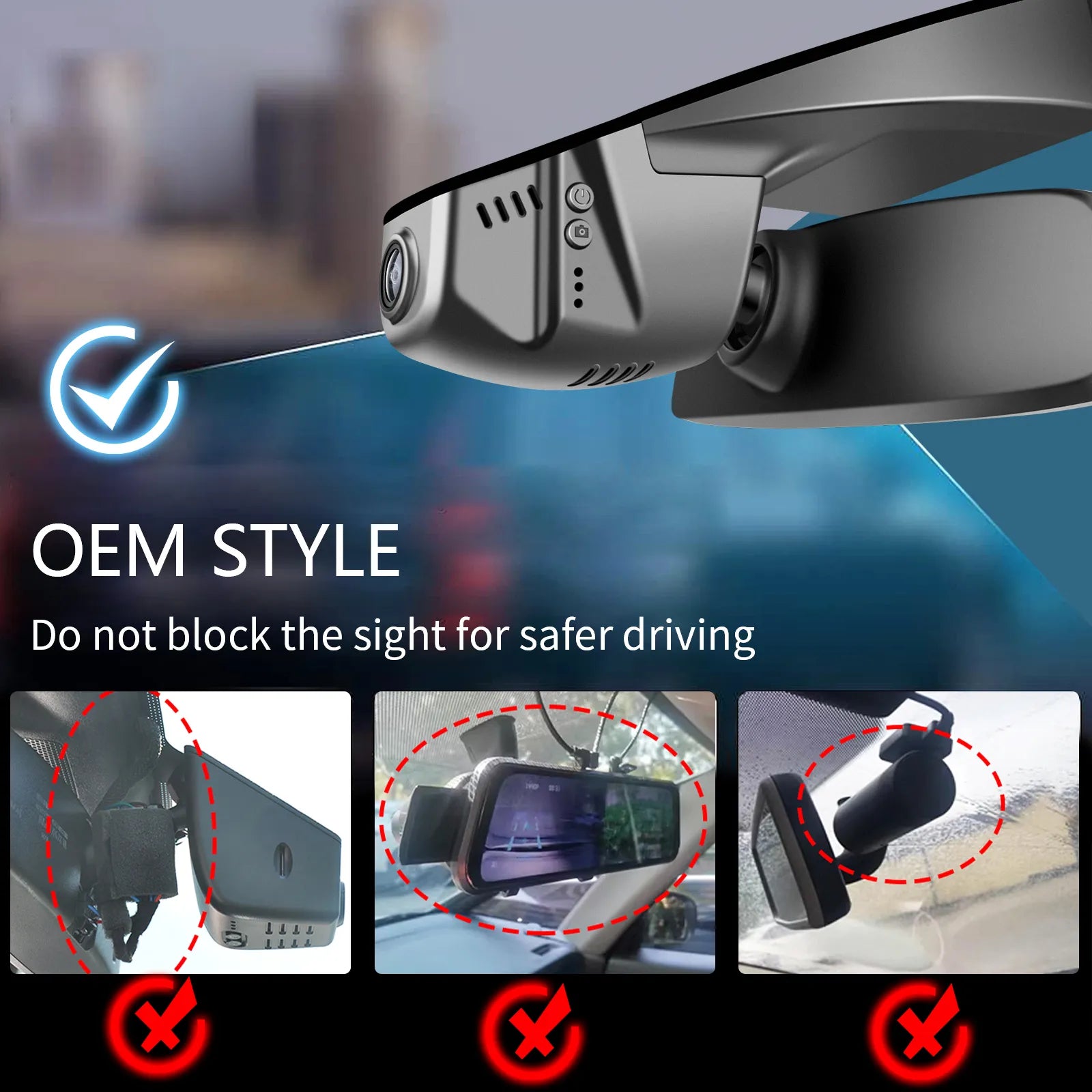 Mangoal Front 4K & Rear 2K HDR Dash Cam, Dual STARVIS 25,  for Volkswagen Polo 2018-2024 (Model B Black)