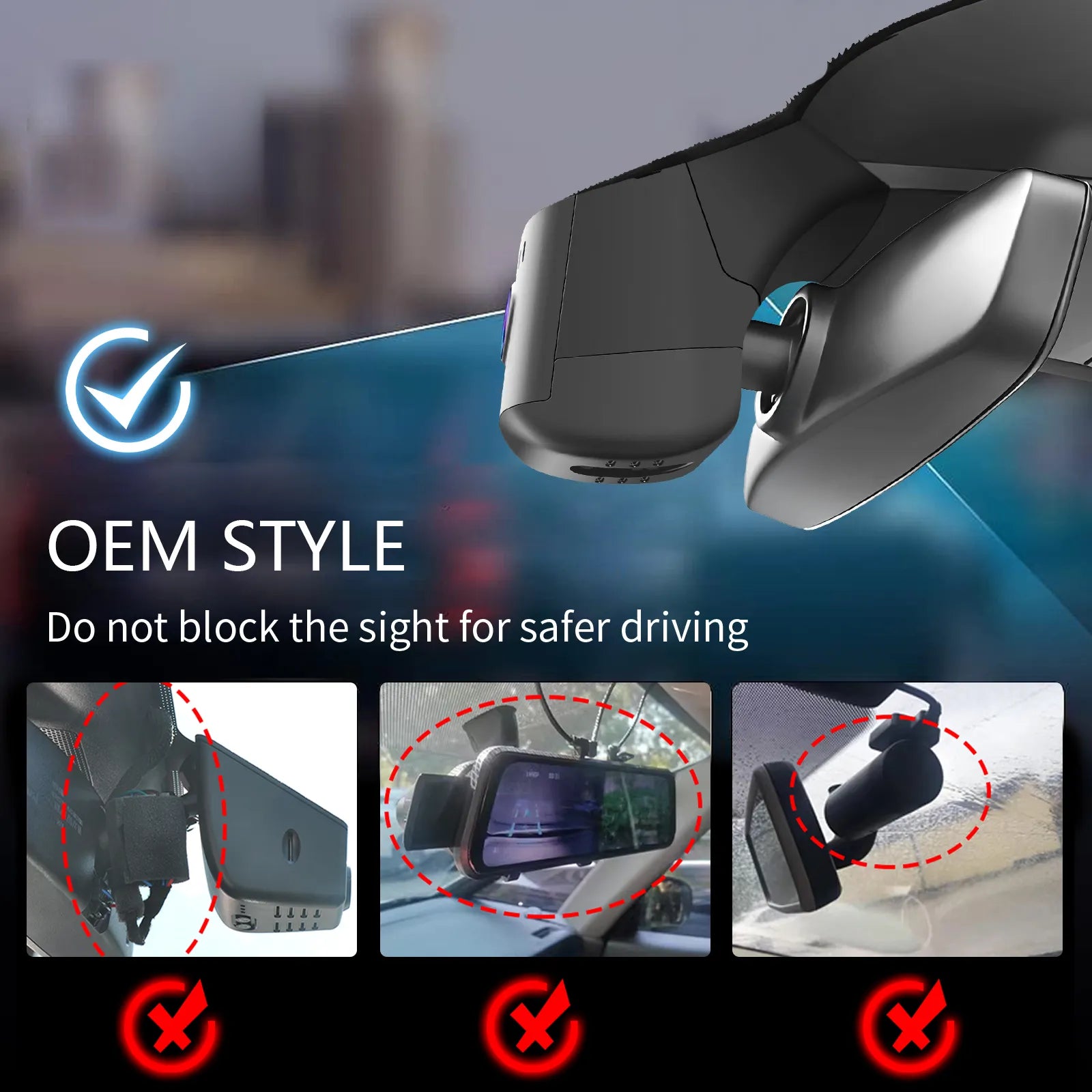 Mangoal Front 4K & Rear 2K HDR Dash Cam, Dual STARVIS 2 for Porsche 911 2025 2026(Model C)
