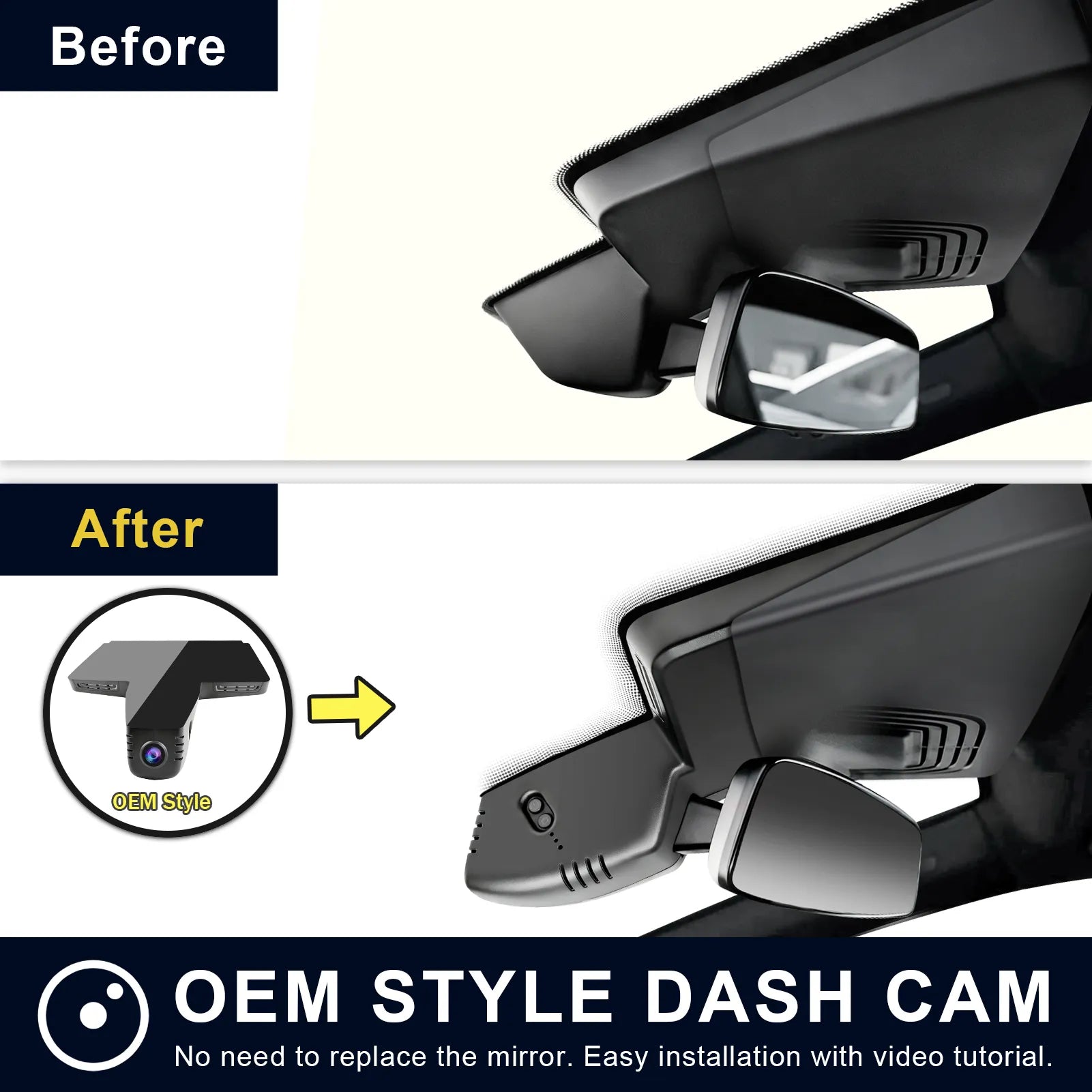 Mangoal Front 4K & Rear 2K HDR Dash Cam, Dual STARVIS 2, for BMW iX 2022-2026(Model B)