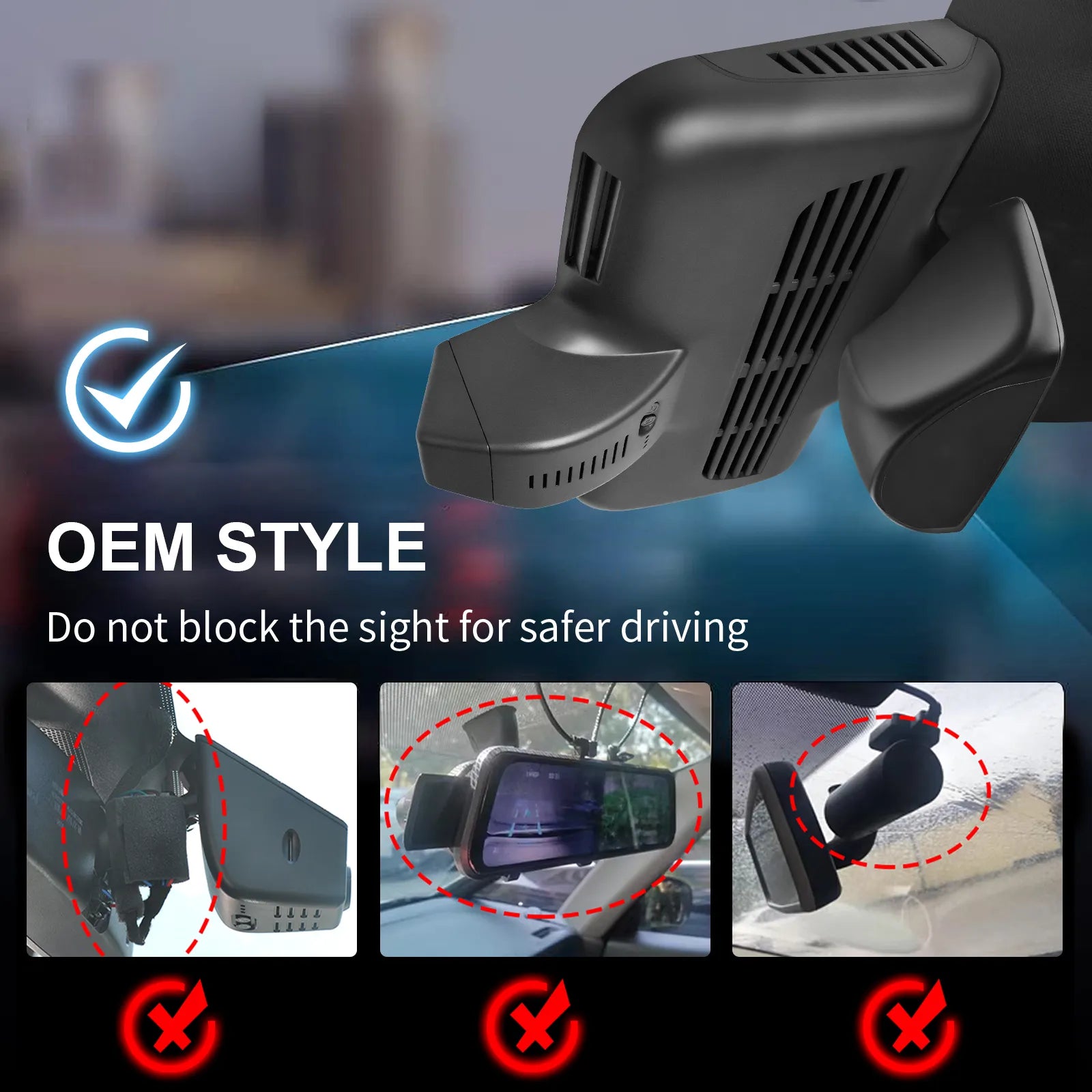 Mangoal Dash Cam for Mercedes-Benz GLC Gen1 X253/C253 2016-2020(Model D)