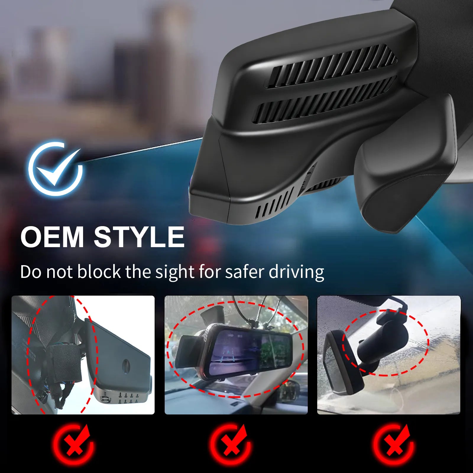 Mangoal Front 4K & Rear 2K HDR Dash Cam, Dual STARVIS 2, for Mercedes-Benz E-Class W213 E-Class 2017-2023 & E53 E63 AMG 2018-2024(Model E Black)