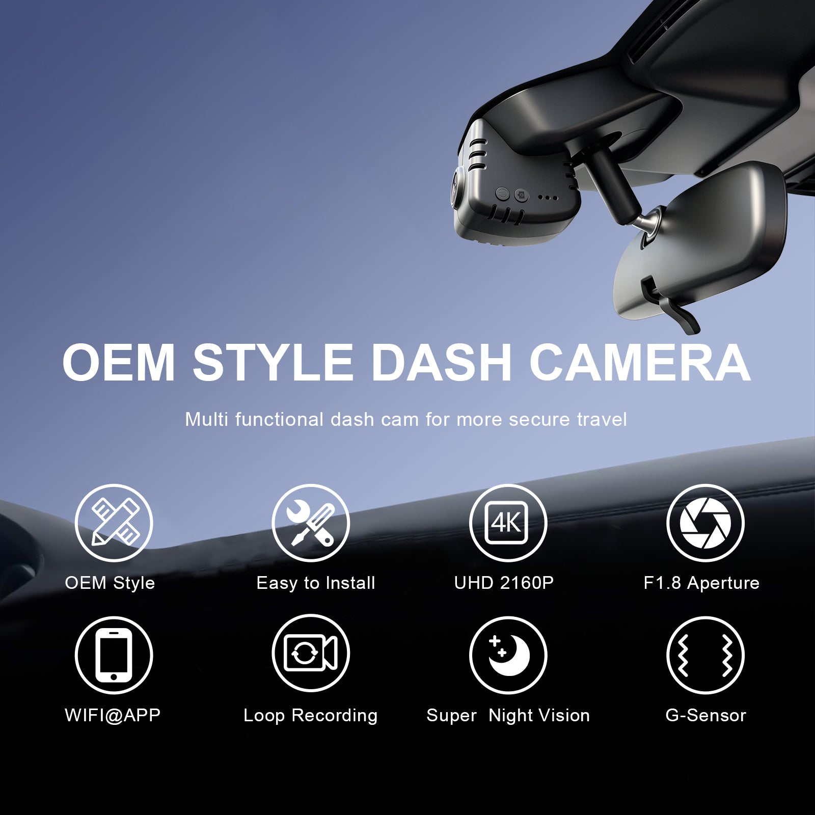 Mangoal Dash Cam for Toyota All-New Gen6 RAV4 2026 (Model C)