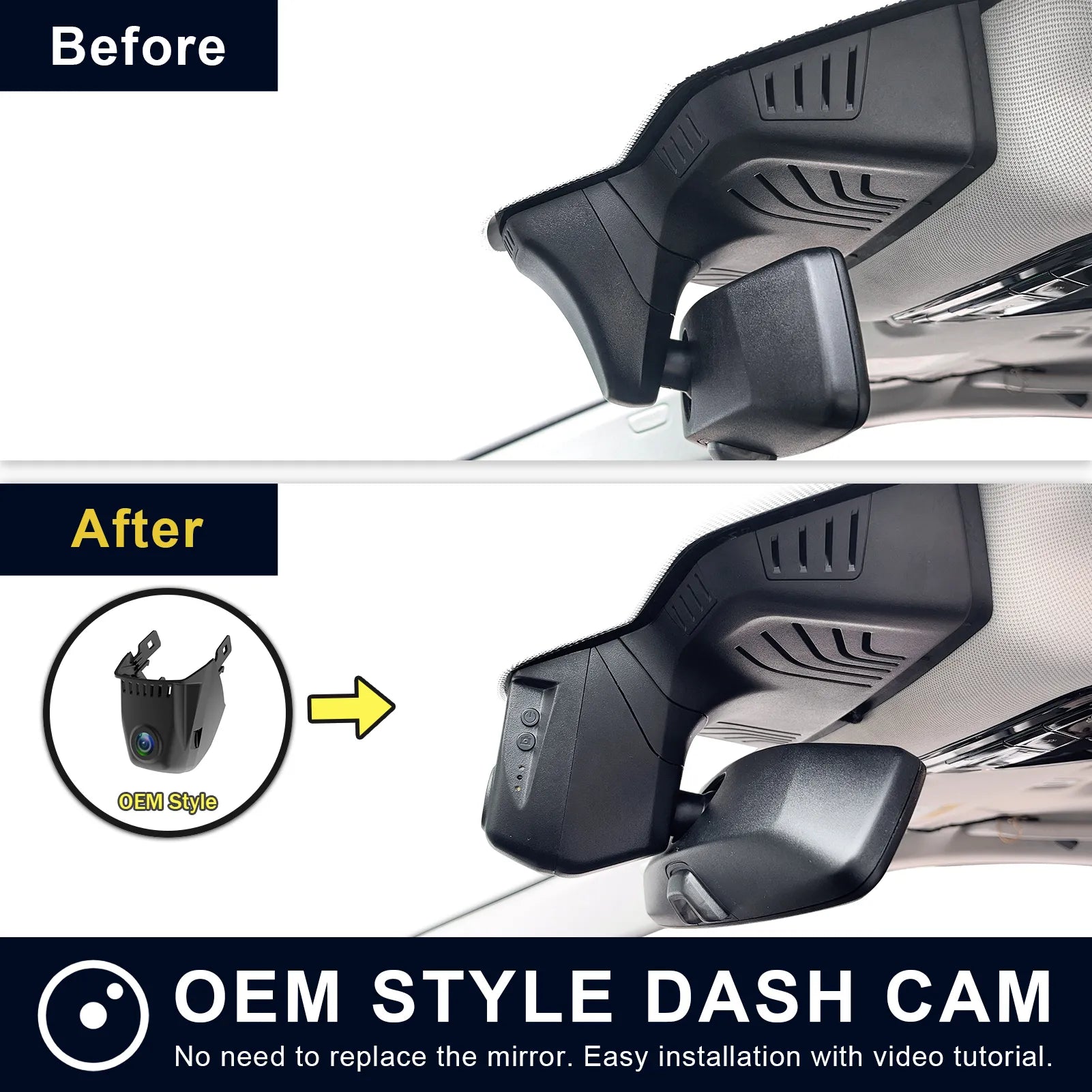 Mangoal Front 4K HDR Dash Cam STARVIS 2 for BMW 5 Series Gen7 G30 G31 G38 2018-2023 Select 2017 M5 F90(Model A)