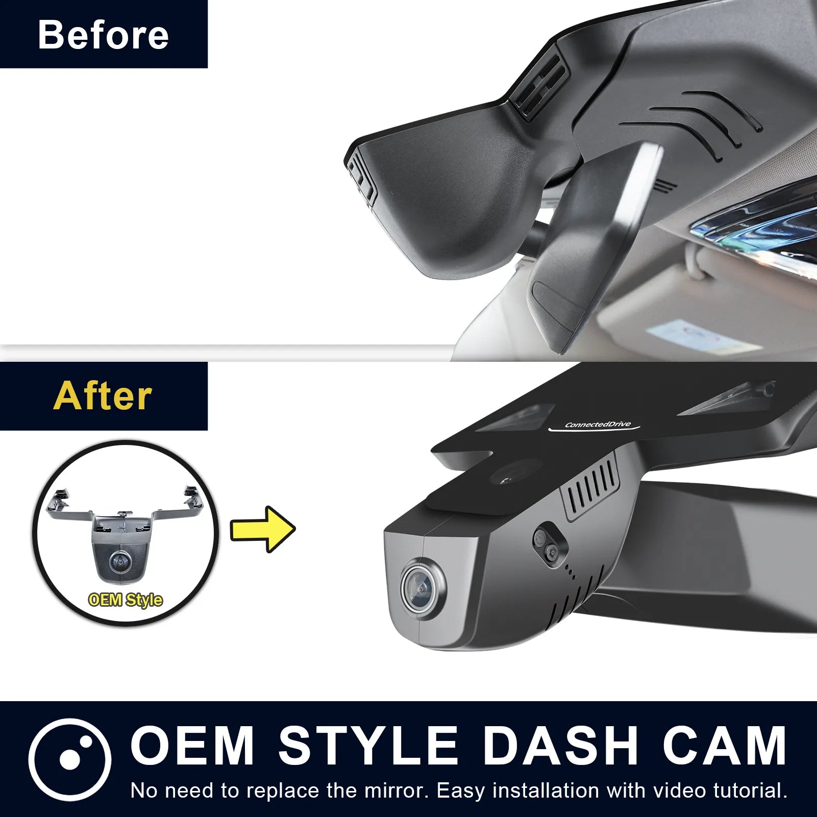 Mangoal Front 4K & Rear 2K HDR Dash Cam, Dual STARVIS 2, for BMW 4-Series Gen2 G22 G23 G26 2021-2026 M4 G82 G83(Model B)