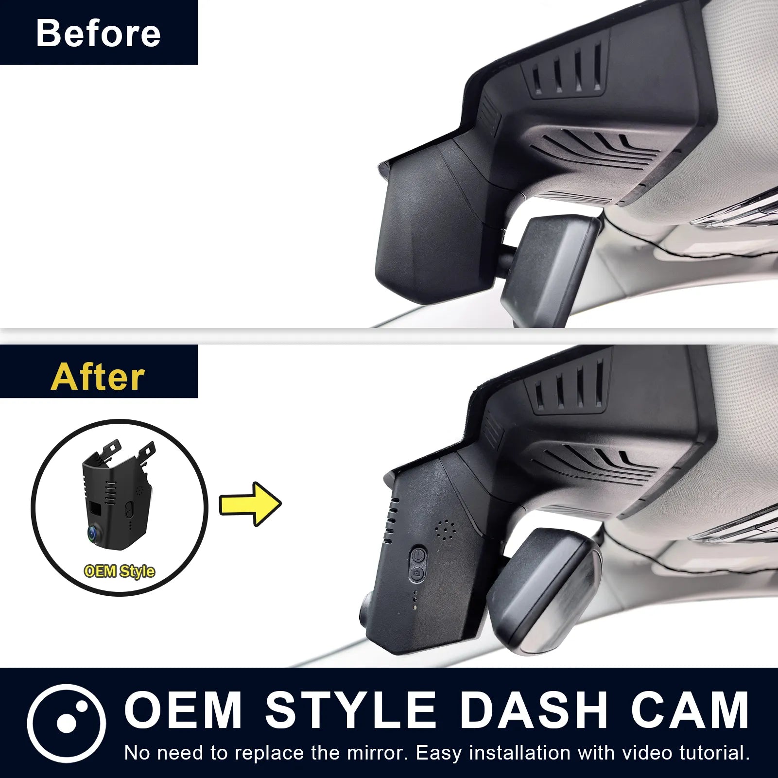 Mangoal Front 4K & Rear 2K HDR Dash Cam, Dual STARVIS 2, for BMW 5 Series Gen7 G30 G31 G38 2018-2023 Select 2017 M5 F90(Model B)