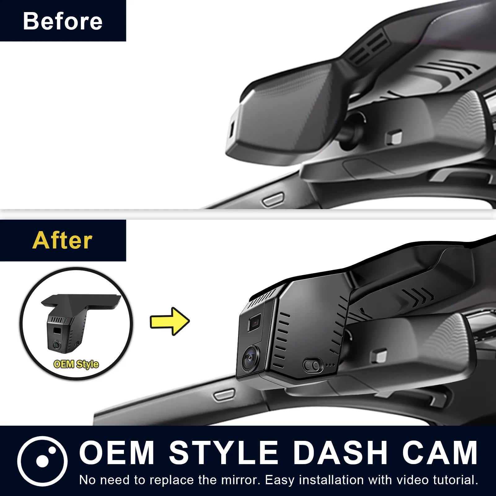 Mangoal Front 4K HDR Dash Cam STARVIS 2 for BMW 3-Series Gen7 G20 G21 G28 2020-2026 Select 2019 M3 G80 G81(Model B)