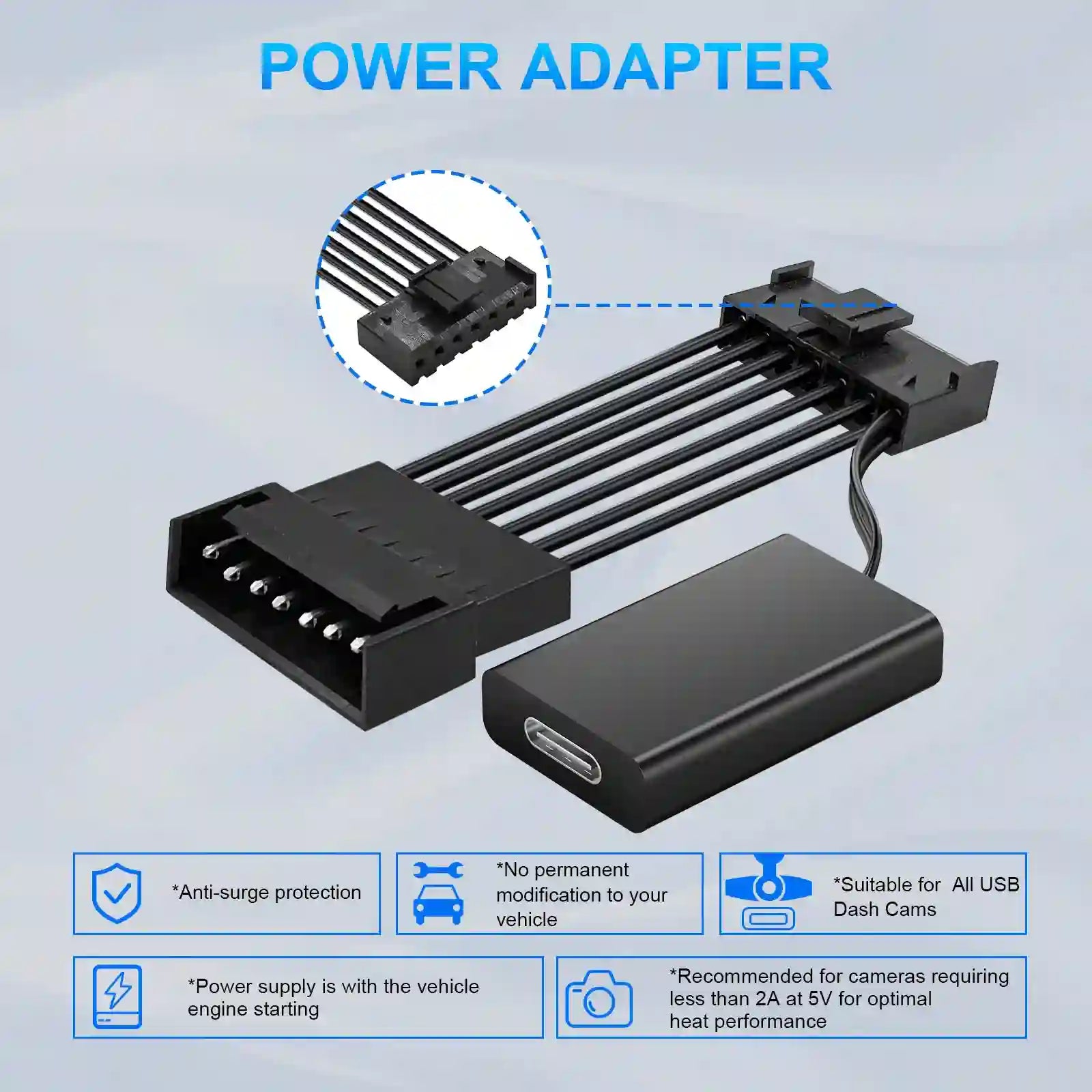 vehicles camera Power Adapter Lexus mistubishi and ford
