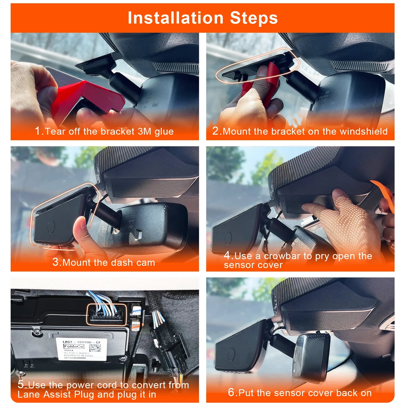 Mangoal Front 4K HDR Dash Cam STARVIS 2 for Ford Explorer U625 2020-2024(Model A)