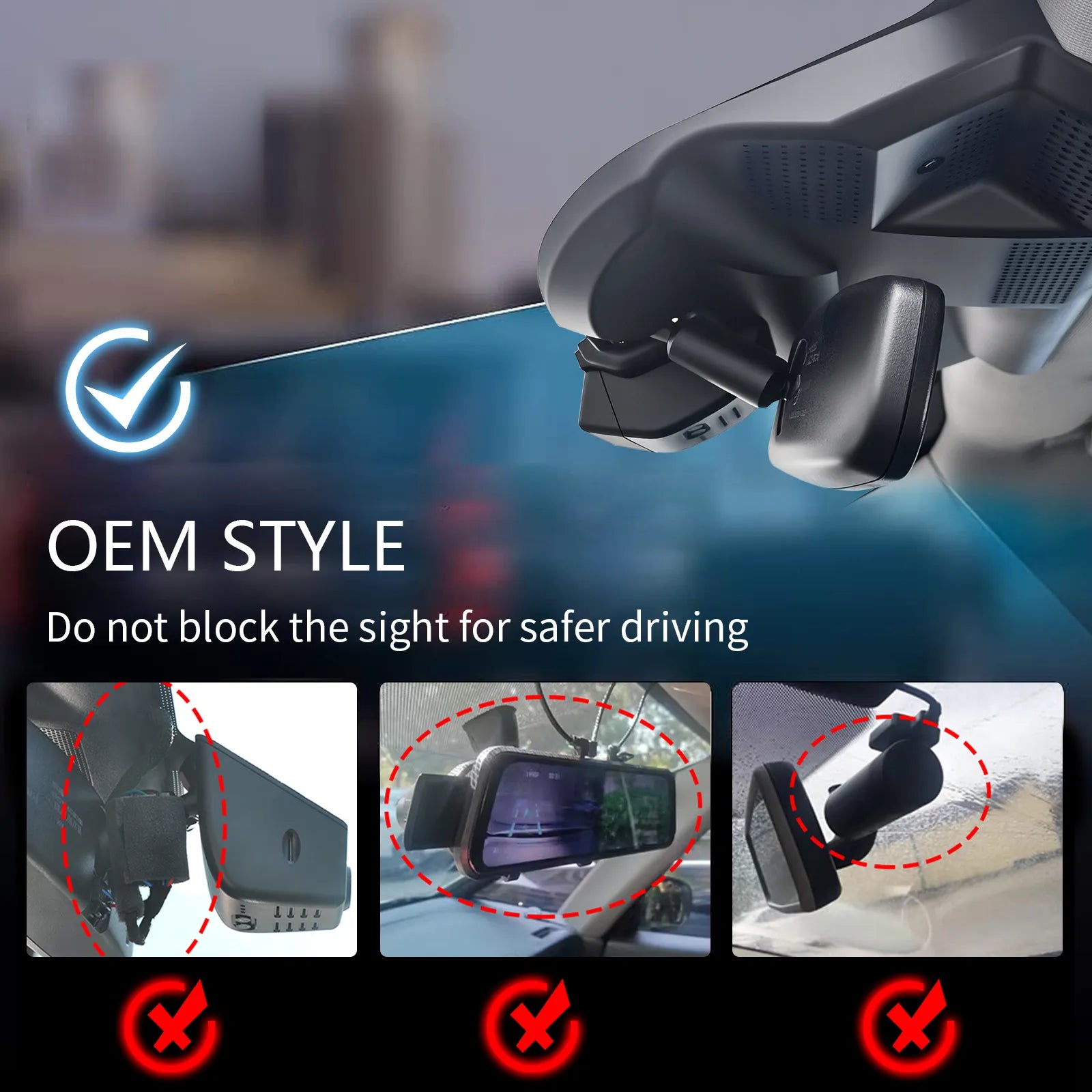 Mangoal Front 4K HDR Dash Cam STARVIS 2 for Ford Mustang mach-E 2021 2022 2023 2024 2025