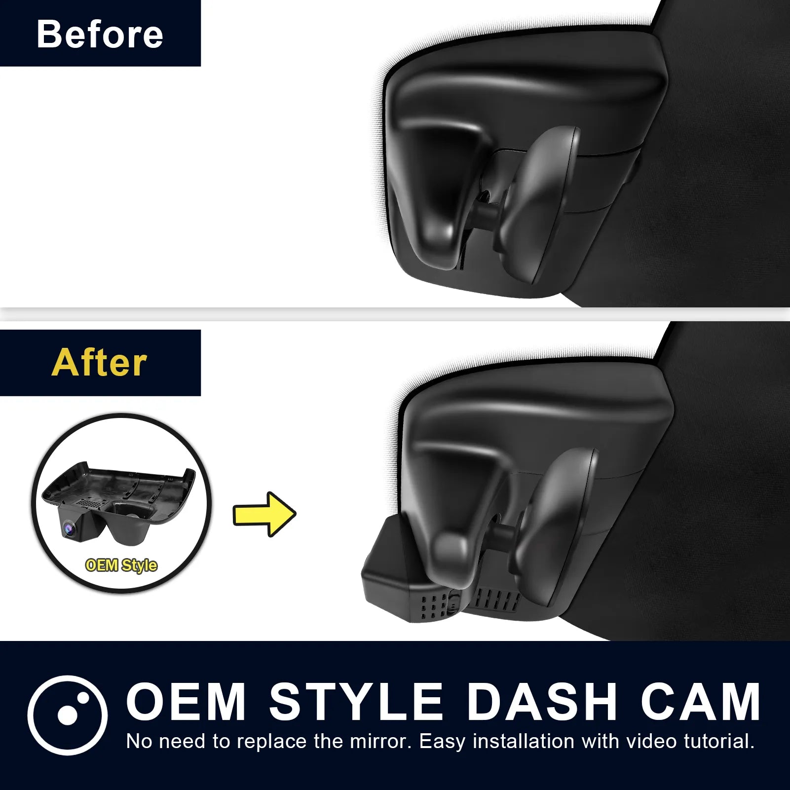 Mangoal Front 4K & Rear 2K HDR Dash Cam, Dual STARVIS 2 for Acura RDX 2019-2025(Black)
