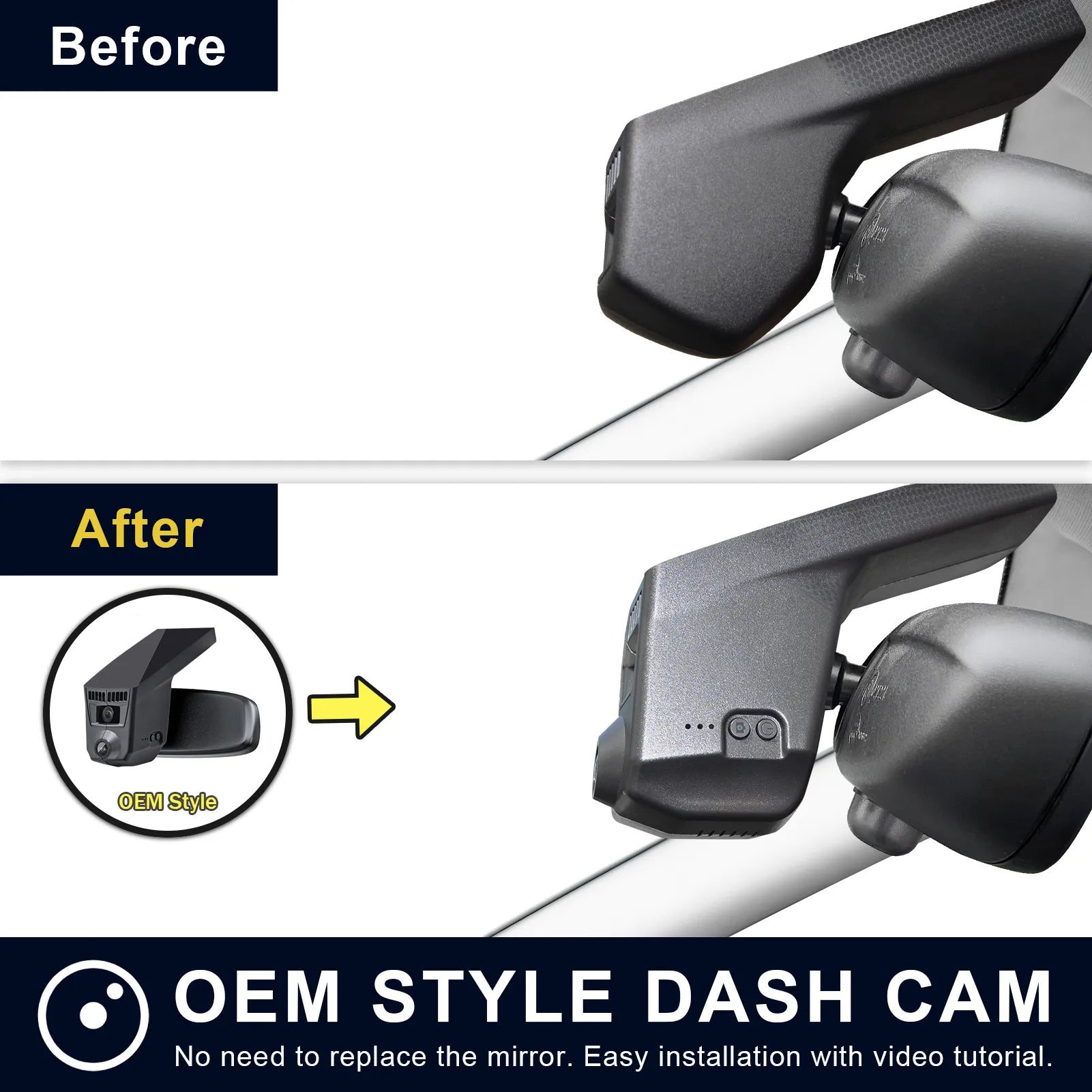 Mangoal Front 4K HDR Dash Cam STARVIS 2 for BMW 5-Series Gen6 F07/F10/F11/F18 2014-2016 Select 2017 M5 F10(Model C)