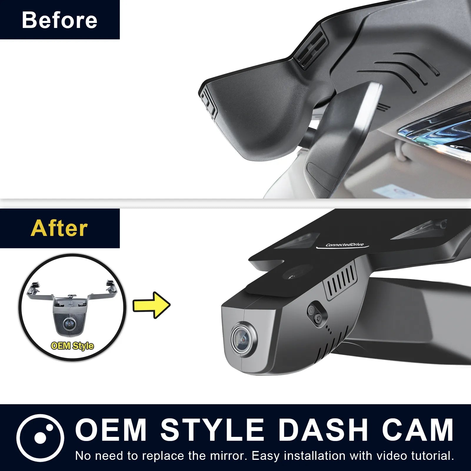Mangoal Front 4K HDR Dash Cam STARVIS 2 for BMW 8 Series Gen2 G14 G15 G16 2020-2026(Model B)