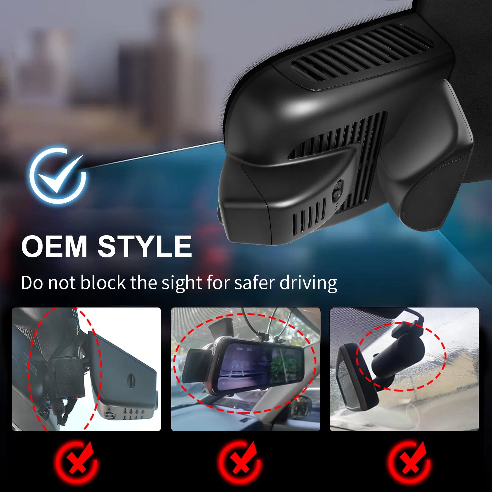 Mangoal Front 4K & Rear 2K HDR Dash Cam, Dual STARVIS 2 IMX678 IMX675, for Mercedes-Benz GLB X247 2020-2023(Model B)