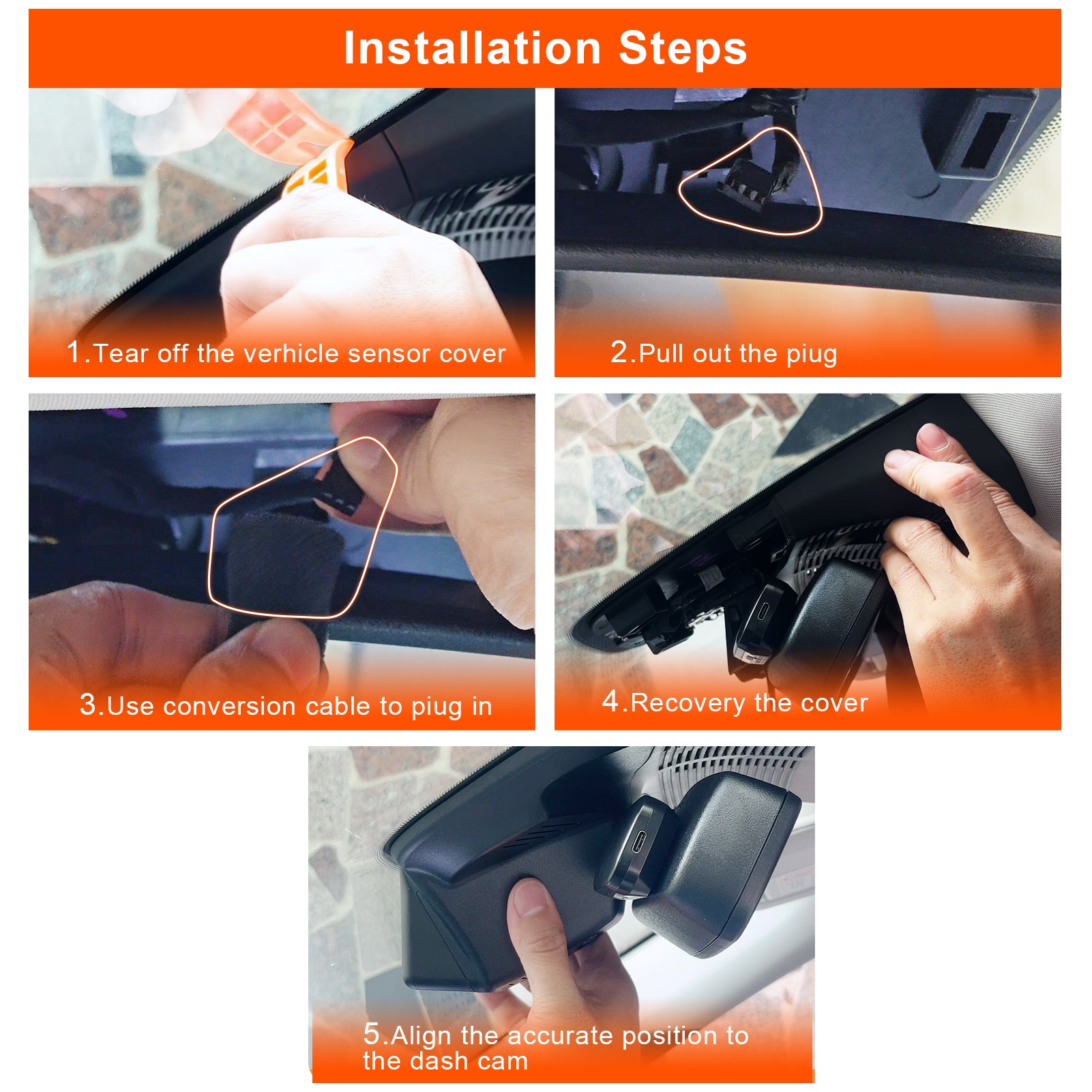 Mangoal Front 4K HDR Dash Cam STARVIS 2 for Lincoln Nautilus Gen2 CDX707 2024 2025 2026