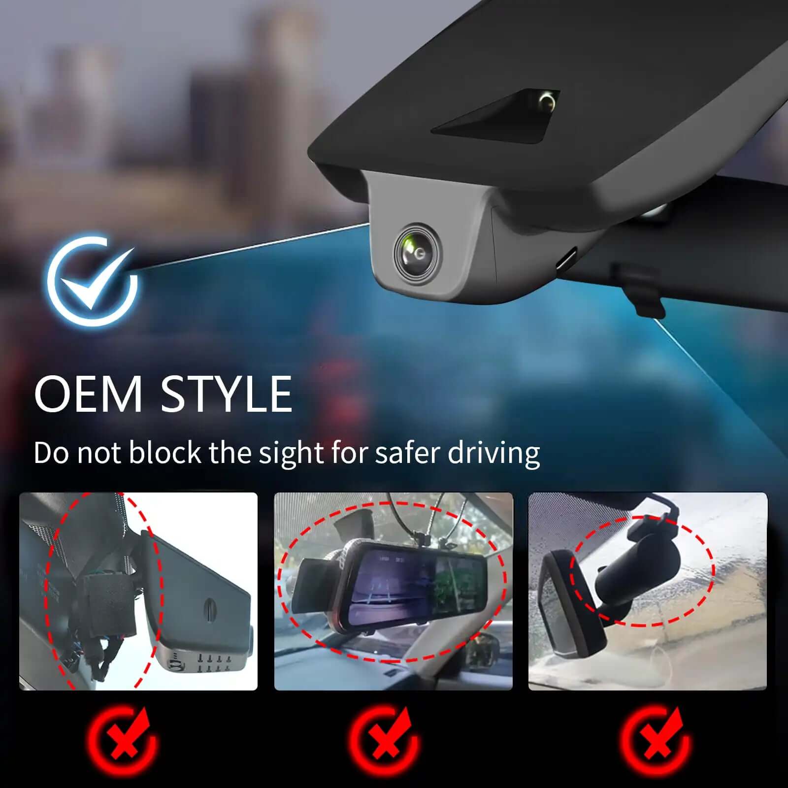 Toyota C-HR Double OEM style dash cam 
