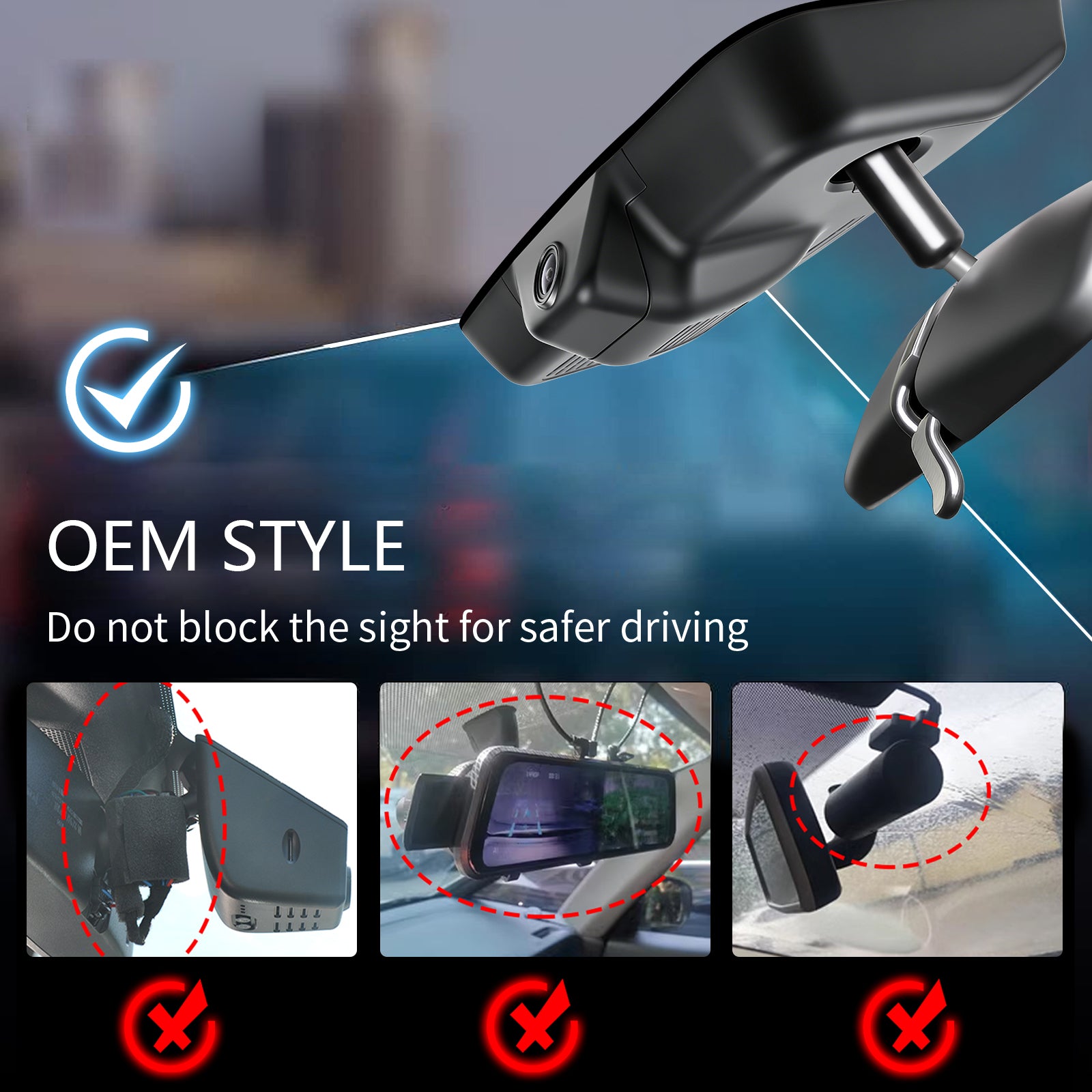 Mangoal Dash Cam for Gen10 Civic 2016-2021 & Gen3 ZE4 Insight 2019-2022(Model A)