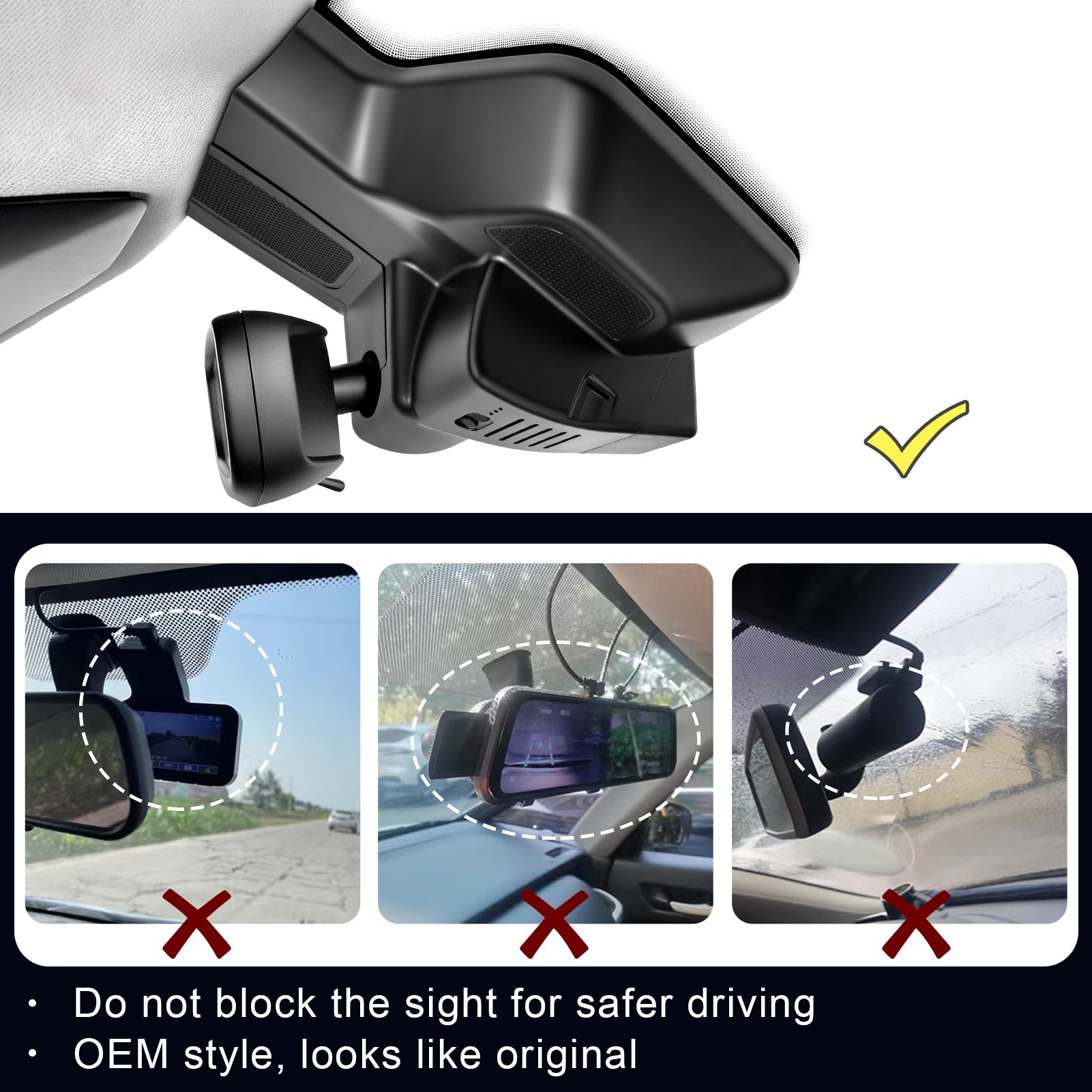 Mangoal Front 4K & Rear 2K HDR Dash Cam, Dual STARVIS 2 for Jeep Grand Wagoneer & Grand Wagoneer L 2022-2026