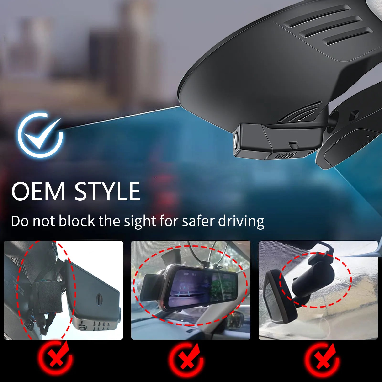 Mangoal Front 4K HDR Dash Cam STARVIS 2 for Volvo XC40 2019-2022 (Model A)