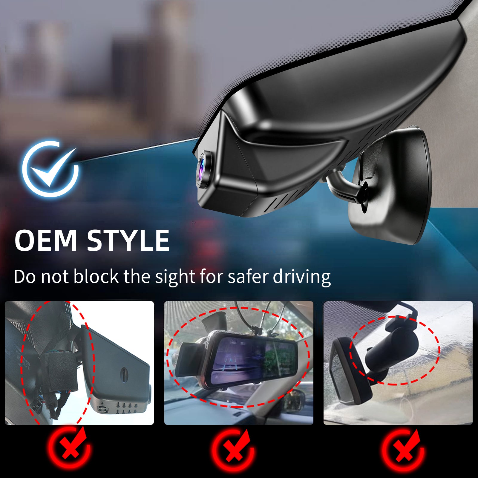 Mangoal Front 4K HDR Dash Cam STARVIS 2 for Toyota Hilux(pickup) & Fortuner(SUV) 2020-2026