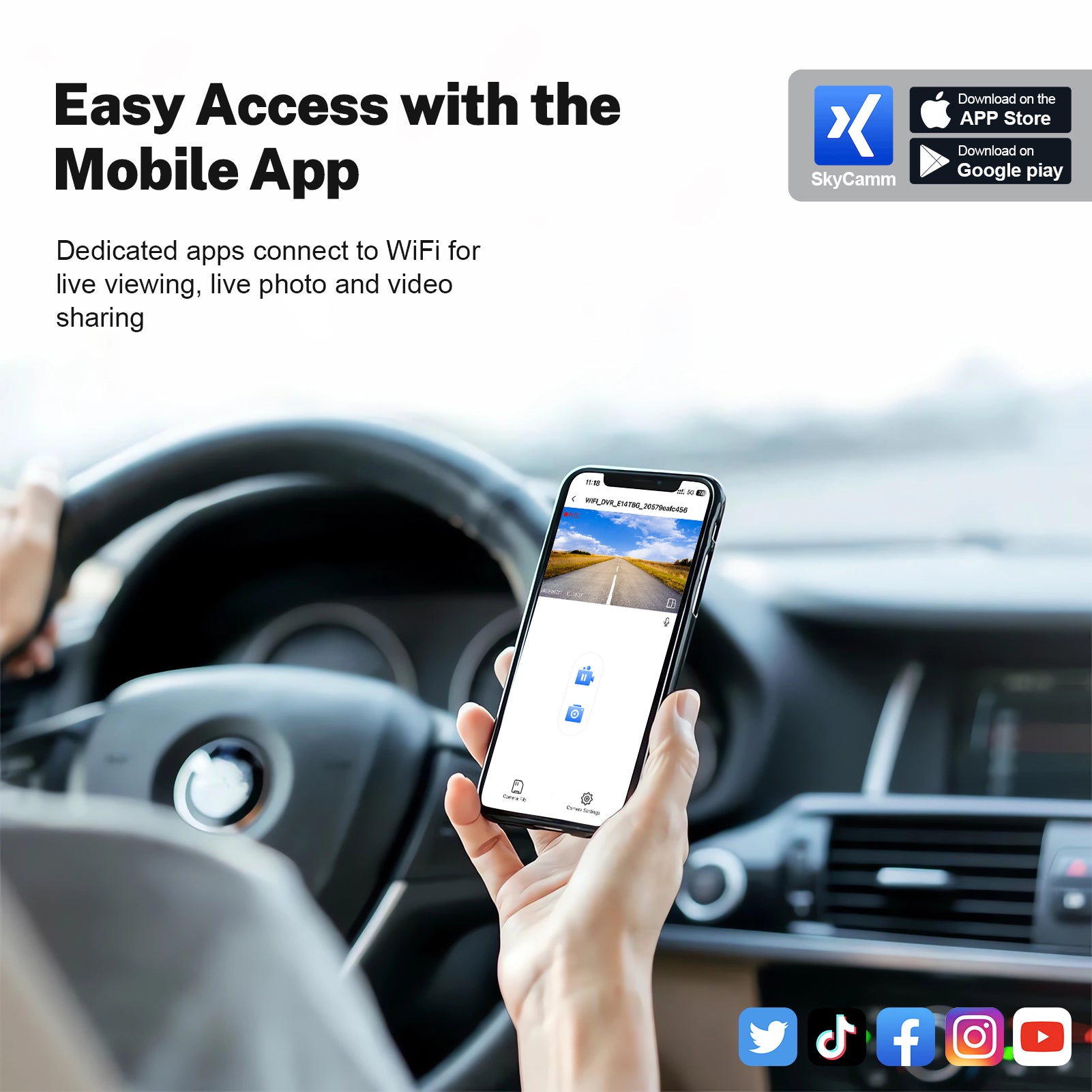 Mangoal Front 4K HDR Dash Cam STARVIS 2 for Land Rover Gen5 Discovery/L462(Model B)
