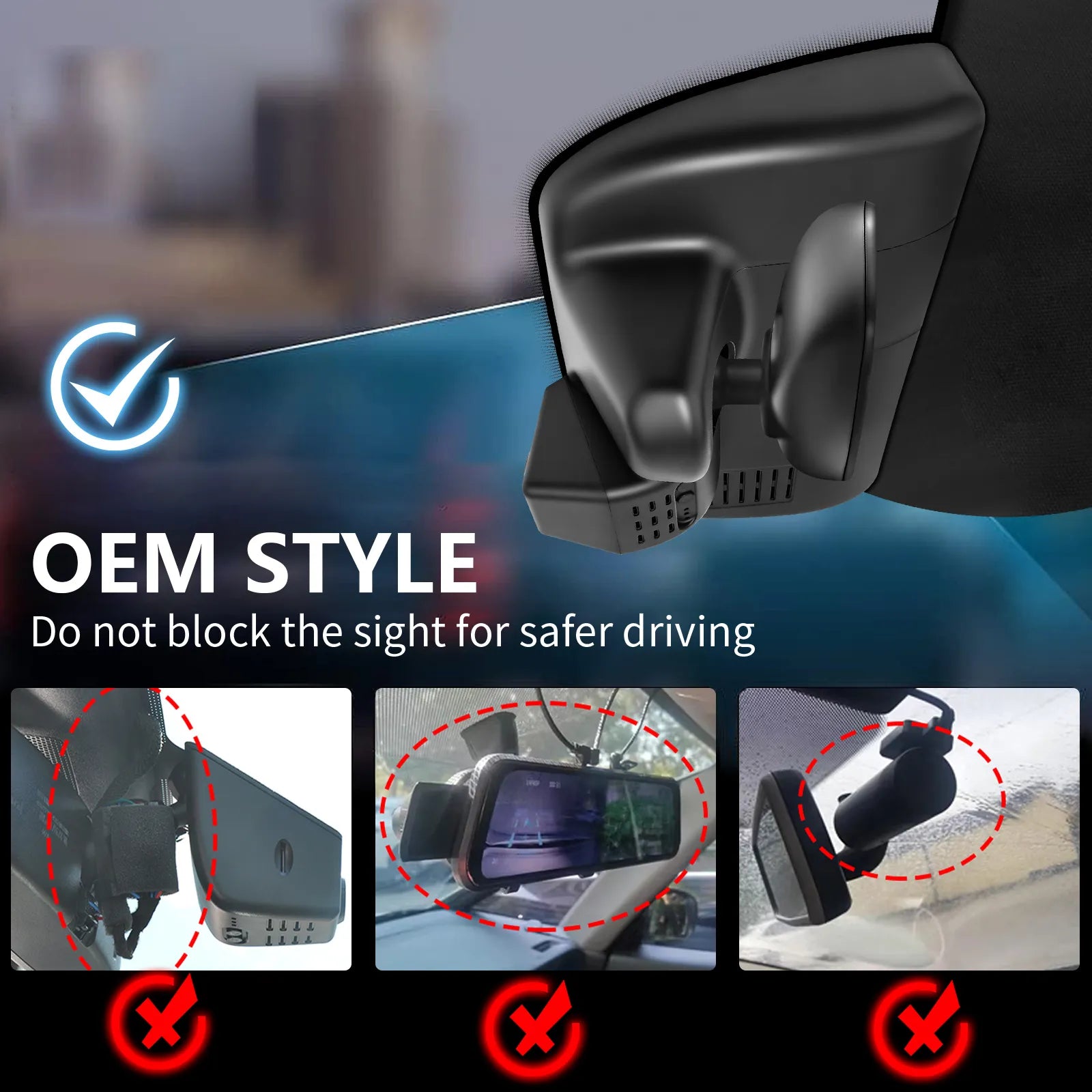 Mangoal Front 4K HDR Dash Cam STARVIS 2 for Acura RDX 2019-2025(Black)