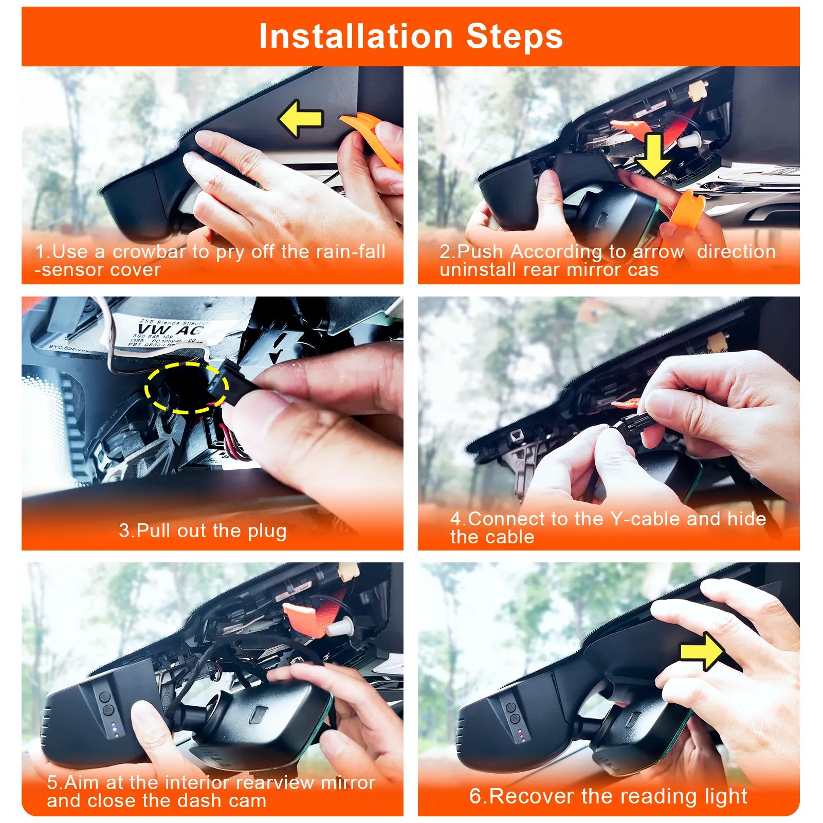 Mangoal Front 4K HDR Dash Cam STARVIS 2 for Porsche Cayenne(E3), Macan Electric, 911(992), Panamera(971), Taycan (Model A)