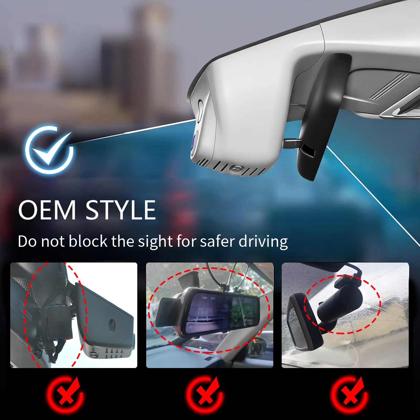 Mangoal Front 4K HDR Dash Cam STARVIS 2 for Honda Gen6 CR-V & CR-V Hybrid 2023-2026 (Model B Gray)