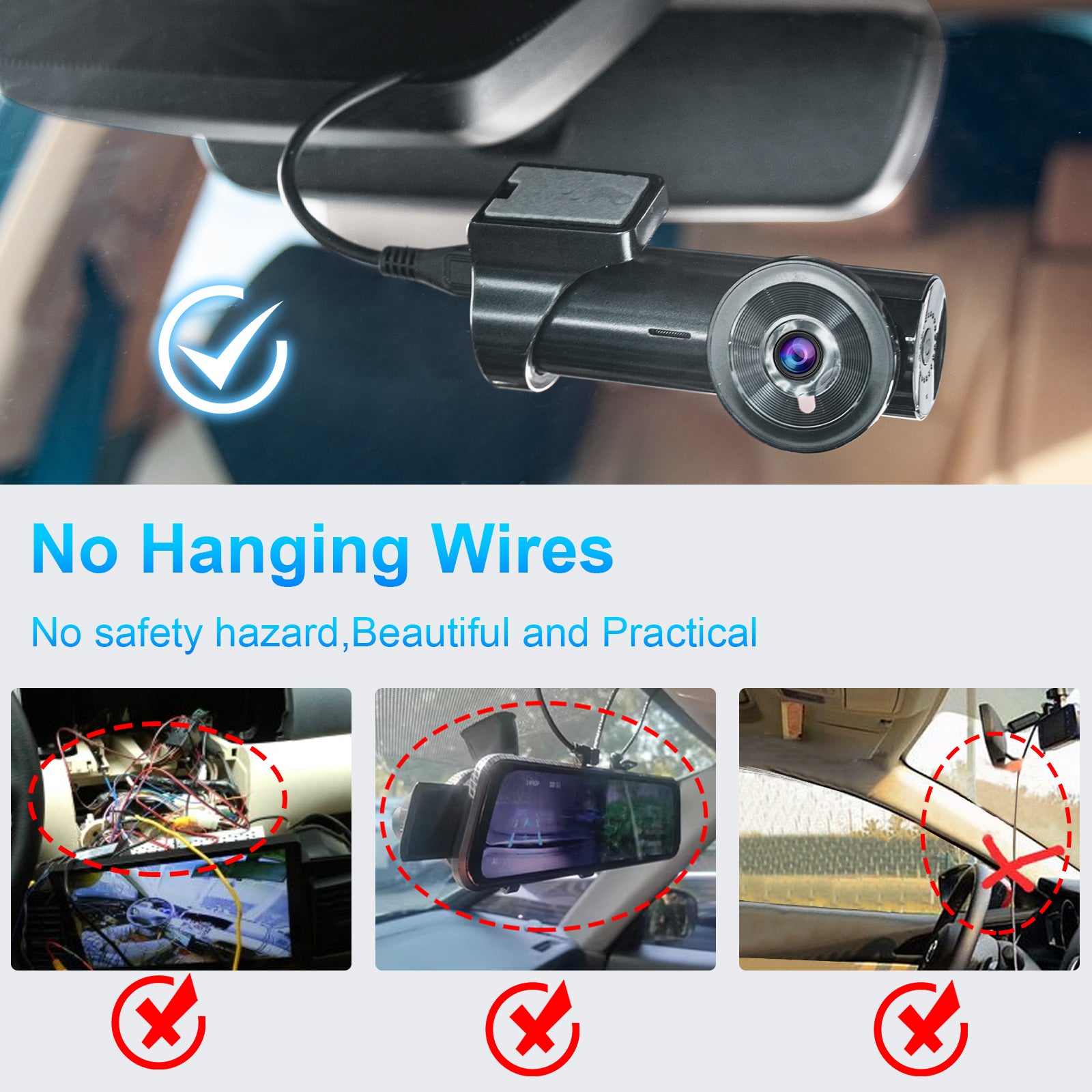 Mangoal Dash Cam Power Adapter for Land Rover with 3-Pin Purple-red Rain Sensor (Model C) – Hidden Cable Kit for GPS Radar Mirror Camera, Plug & Play