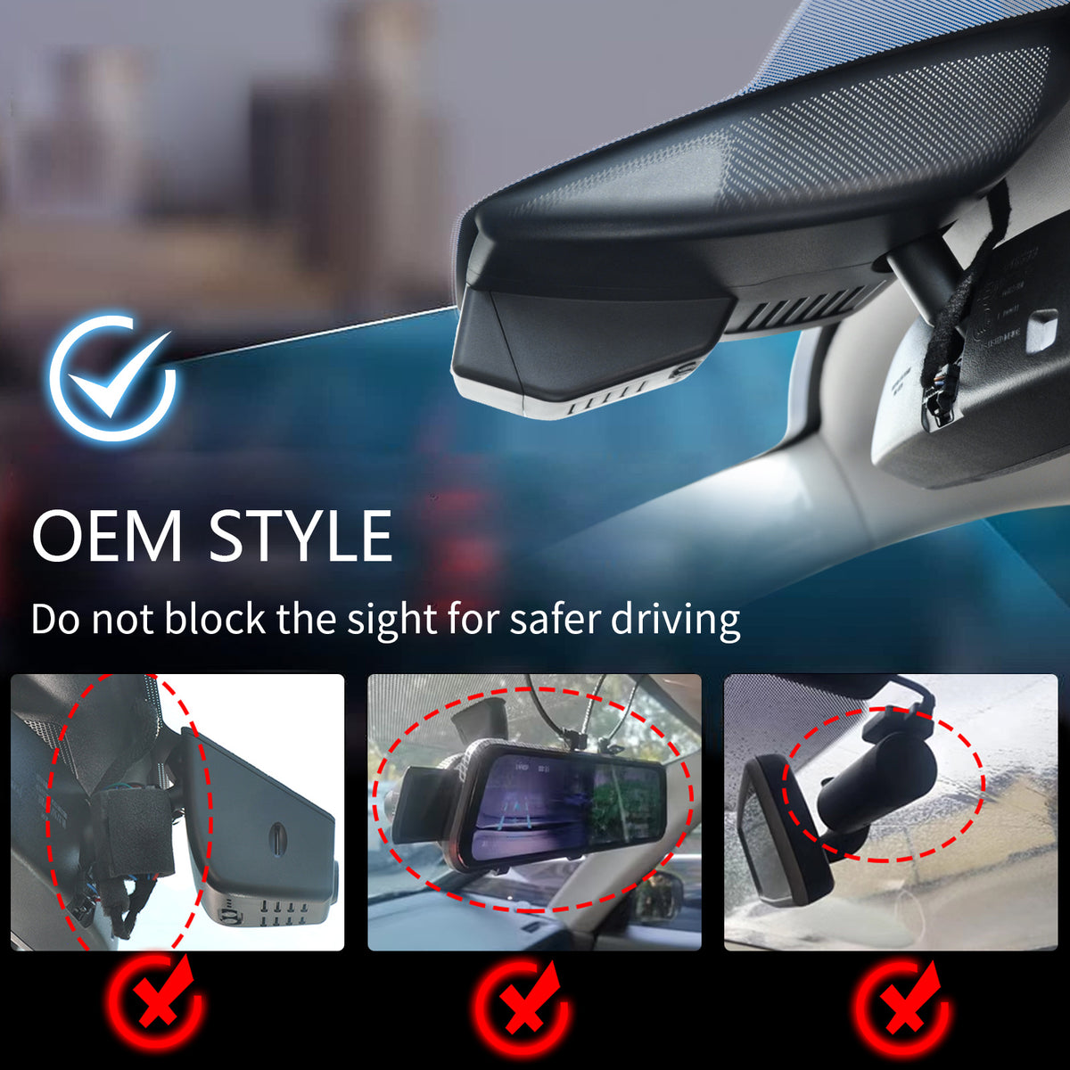 MANGOAL Dash Cam for Mazda CX-5 2017-2018 & CX-9 2016-2019 & CX-3 2018-2021 & Mazda 3 2017-2018