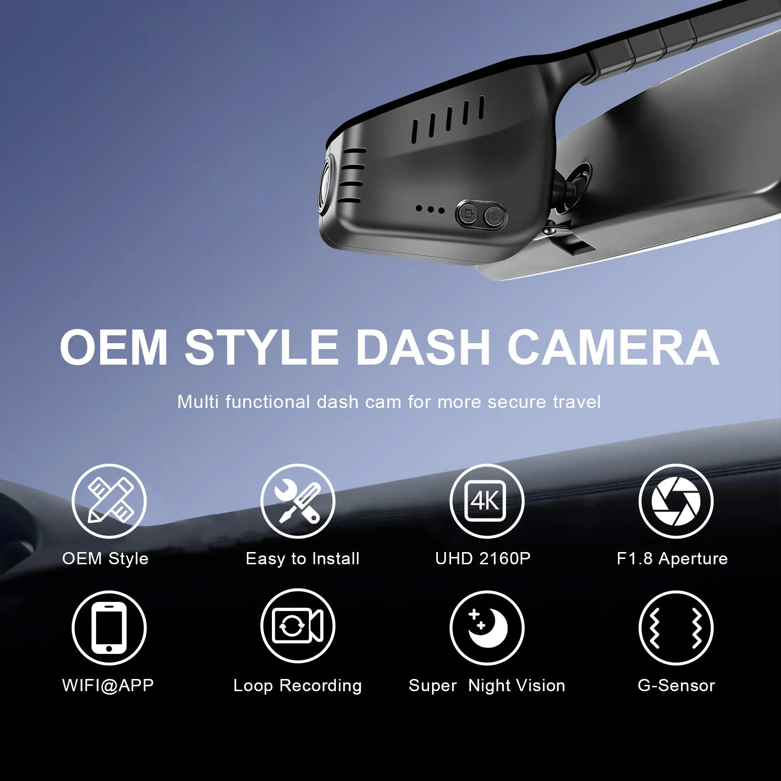 Mangoal Dash Cam for Volkswagen Rearview Mirror Base Without Sensor Cover (Model A)