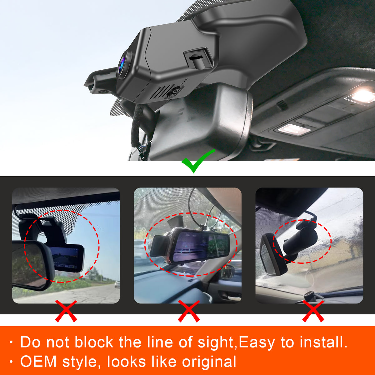 MANGOAL Dash Cam for Ford F150 2021-2026, F250 F350 F450 2023-2026(D)