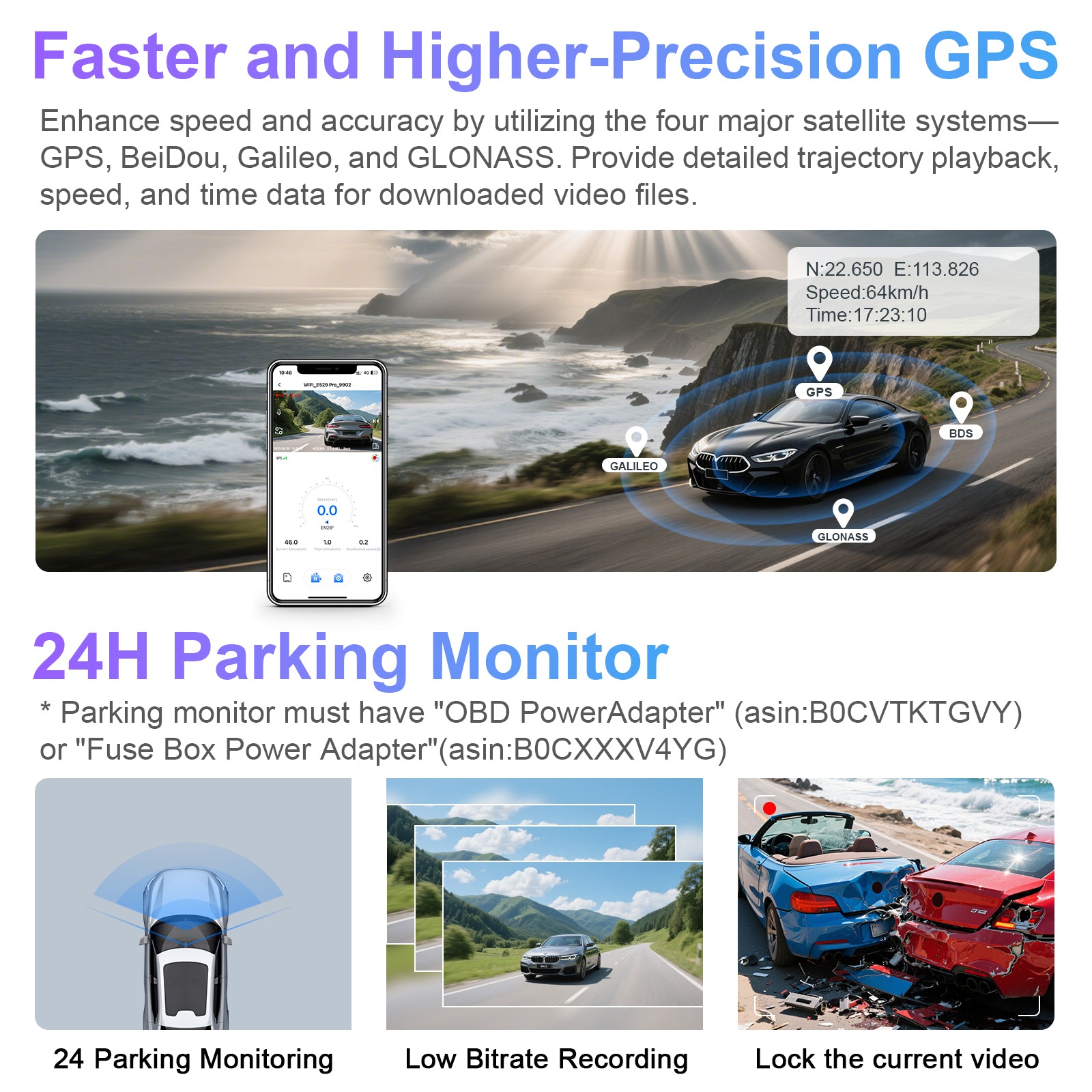 Mangoal Front 4K HDR Dash Cam STARVIS 2 for Subaru Impreza 2017-2023 (Model A)