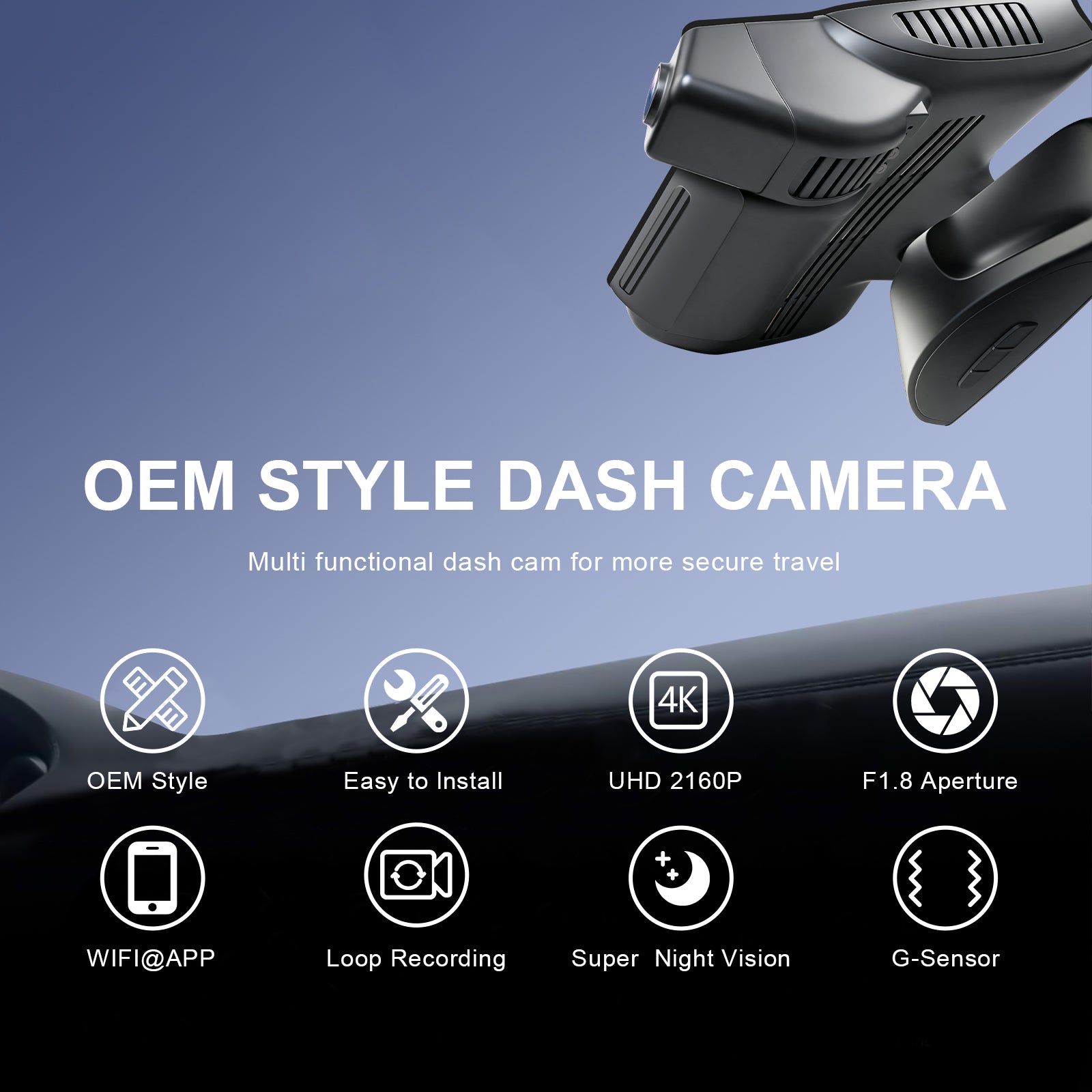 Mangoal Dash Cam for Mercedes-Benz S-Class 2012-2021(Model A)