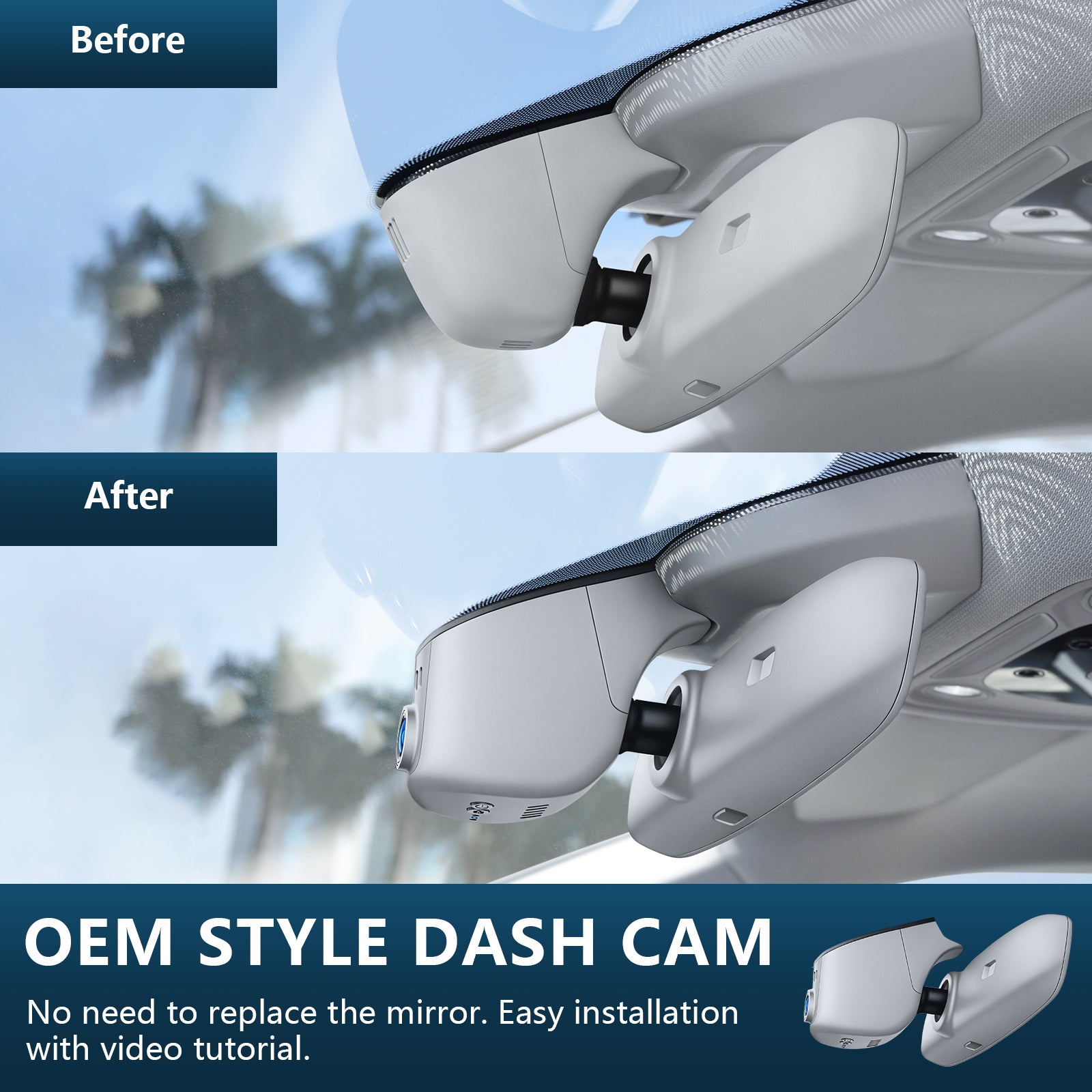 Mangoal Front 4K HDR Dash Cam STARVIS 2 for Audi Series (Model A Gray)