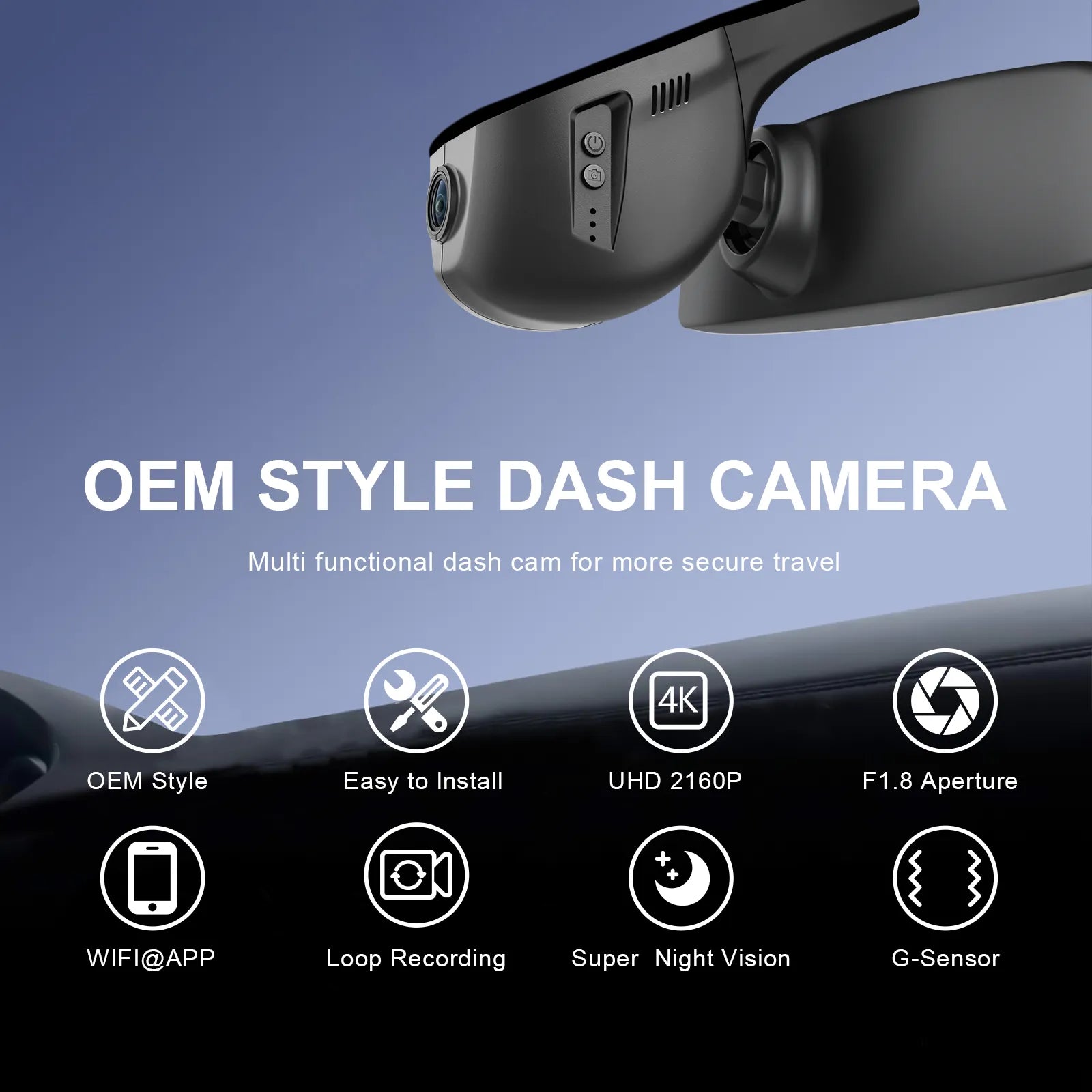Mangoal Dash Cam for Volkswagen up! & e-up! 2017-2024 (Model A)