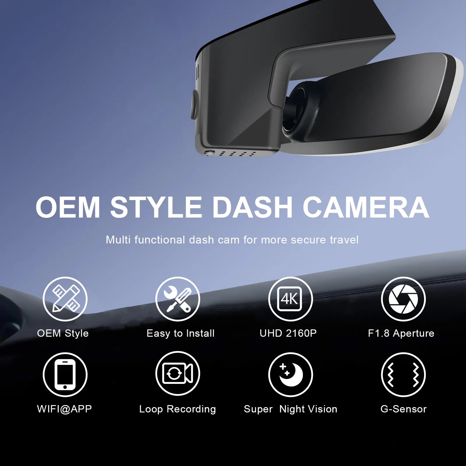 Mangoal Front 4K & Rear 2K HDR Dash Cam, Dual STARVIS 2,  for Volkswagen Touareg 2019-2025 (Model B Black)
