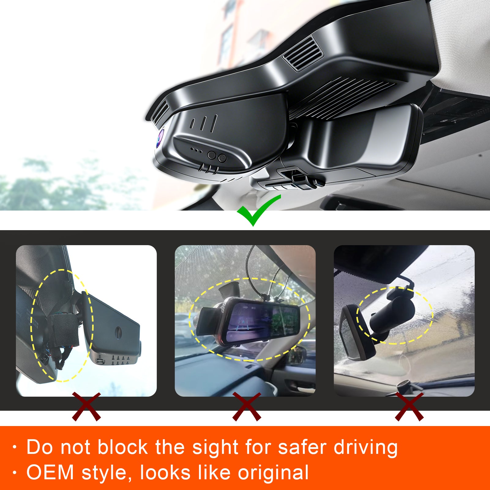 Mangoal Front 4K & Rear 2K HDR Dash Cam,Dual STARVIS 2 for Land Rover Range Rover Gen5 & Range Rover Sport Gen3 L461(Model D)
