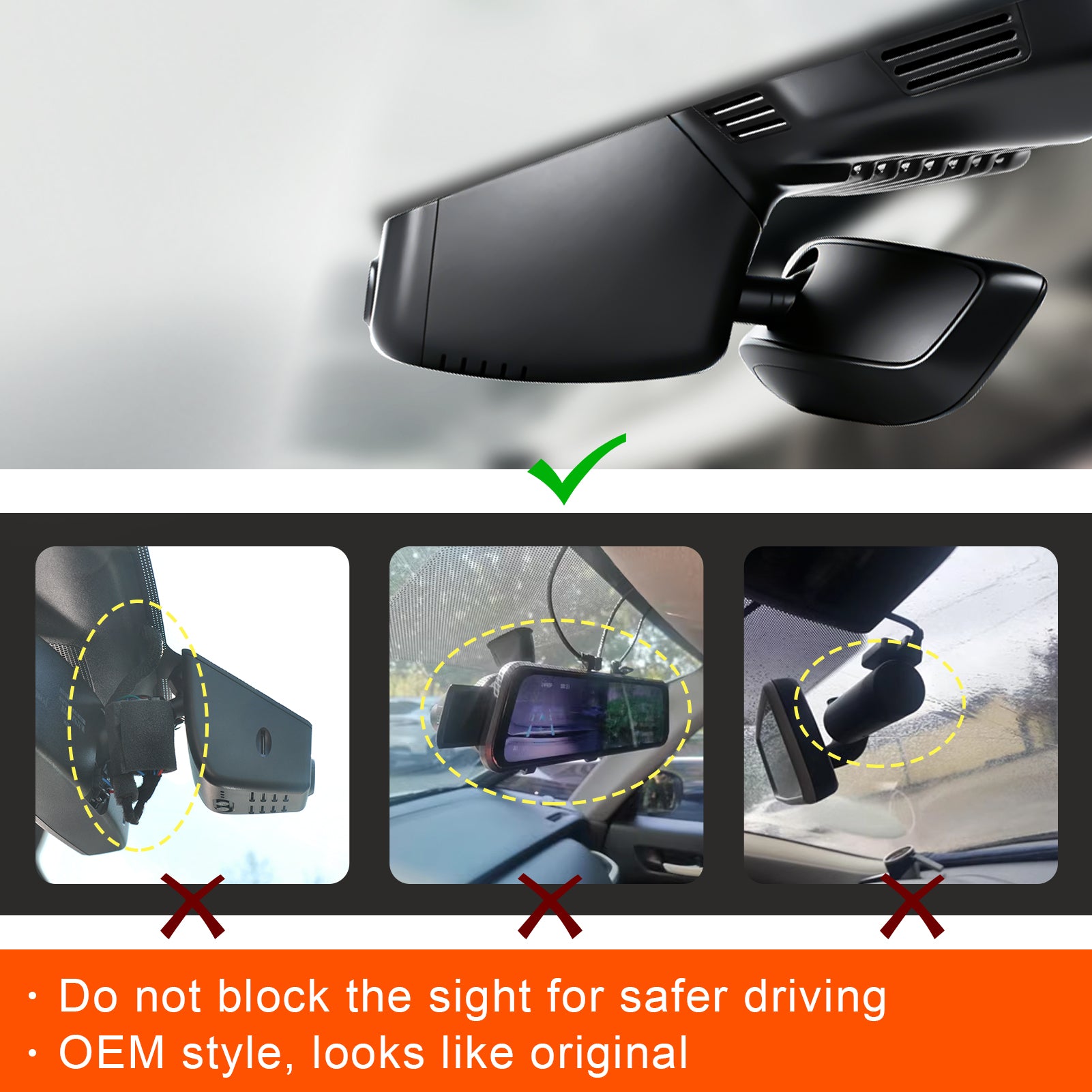 Mangoal Dash Cam for Land Rover Discovery Sport S SE HSE R-Dynamic L550 facelift(Model D)