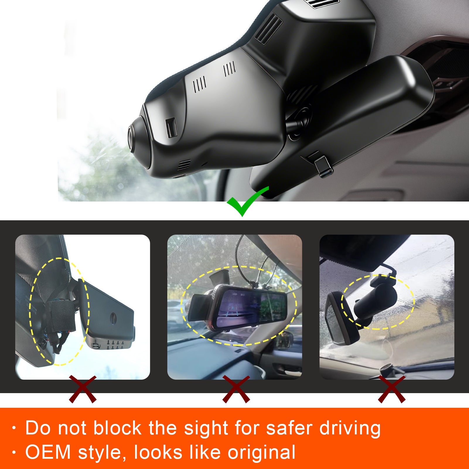 Mangoal Front 4K HDR Dash Cam STARVIS 2 for Land Rover Range Rover Evoque Facelift 2016 L538 (Model C)