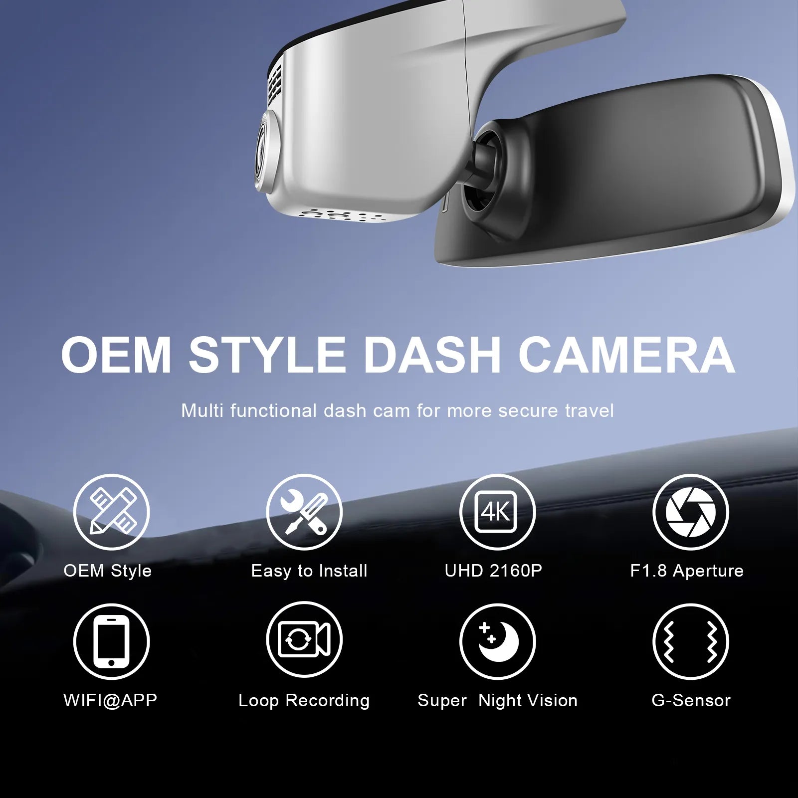 Mangoal Front 4K & Rear 2K HDR Dash Cam, Dual STARVIS 2, for Volkswagen Taos 2022-2025 S SE SEL(Model A Gray)