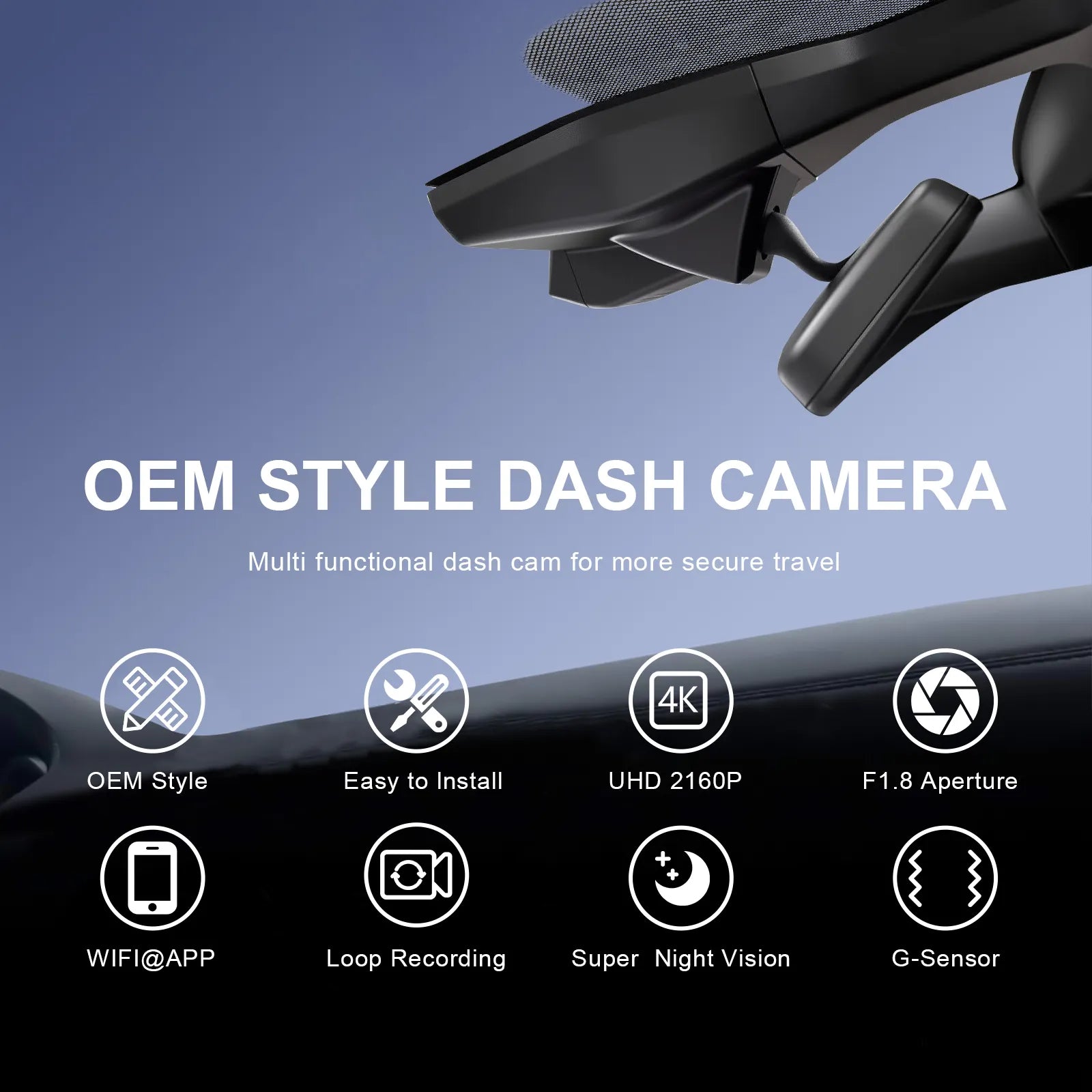 Mangoal Front 4K & Rear 2K HDR Dash Cam, Dual STARVIS 2, for Volkswagen ID.3 2020-2025