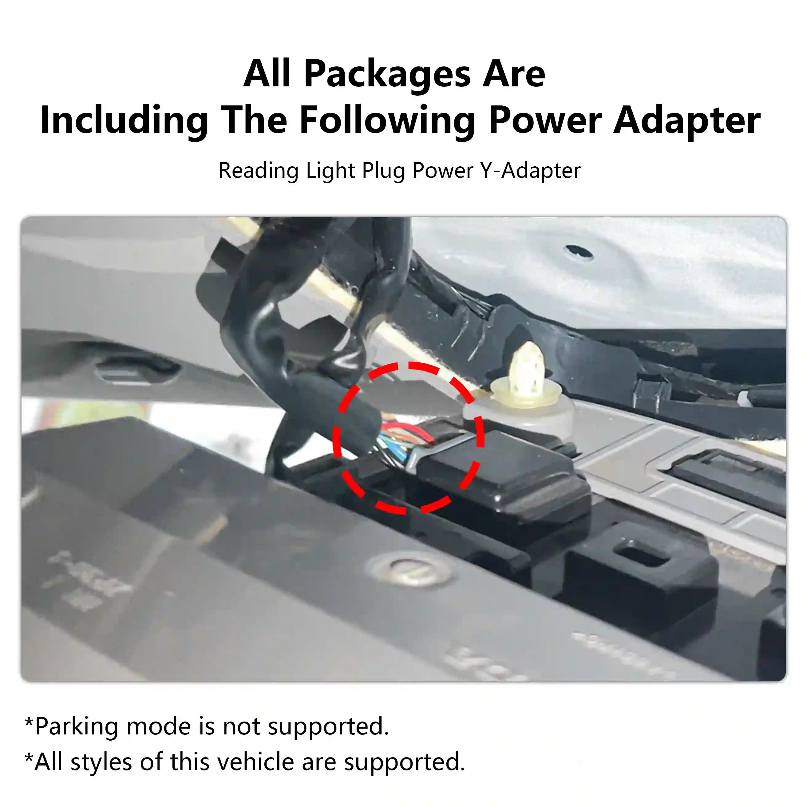 dashcamera power adapter compatible for several models 