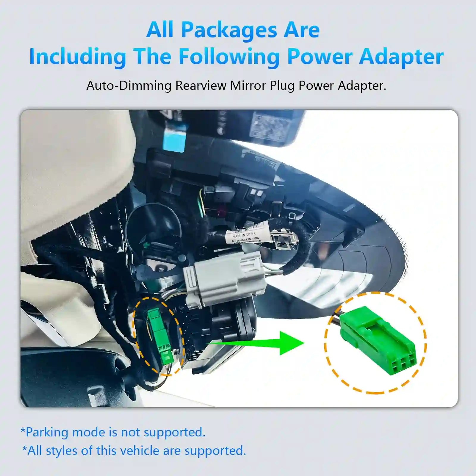 made in china car camera power adapters 