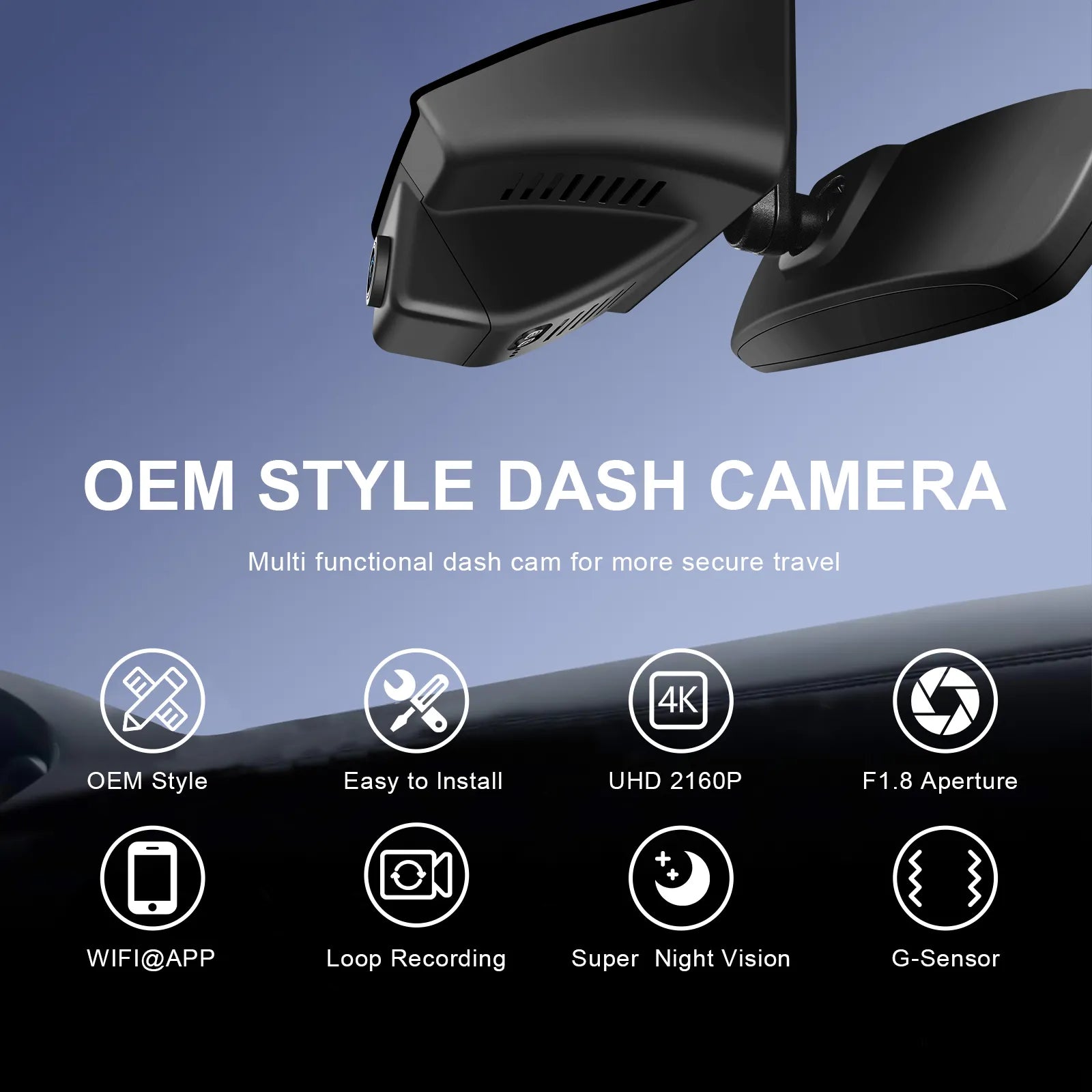 Mangoal Front 4K HDR Dash Cam STARVIS 2 for Subaru Forester Select Gen6 SL 2025 2026 (Model B)